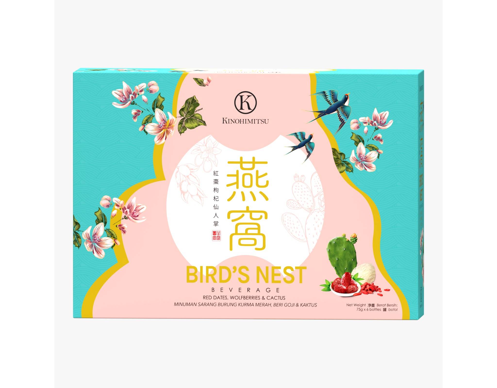 Kinohimitsu Bird Nest With Red Dates, Wolfberries & Cactus