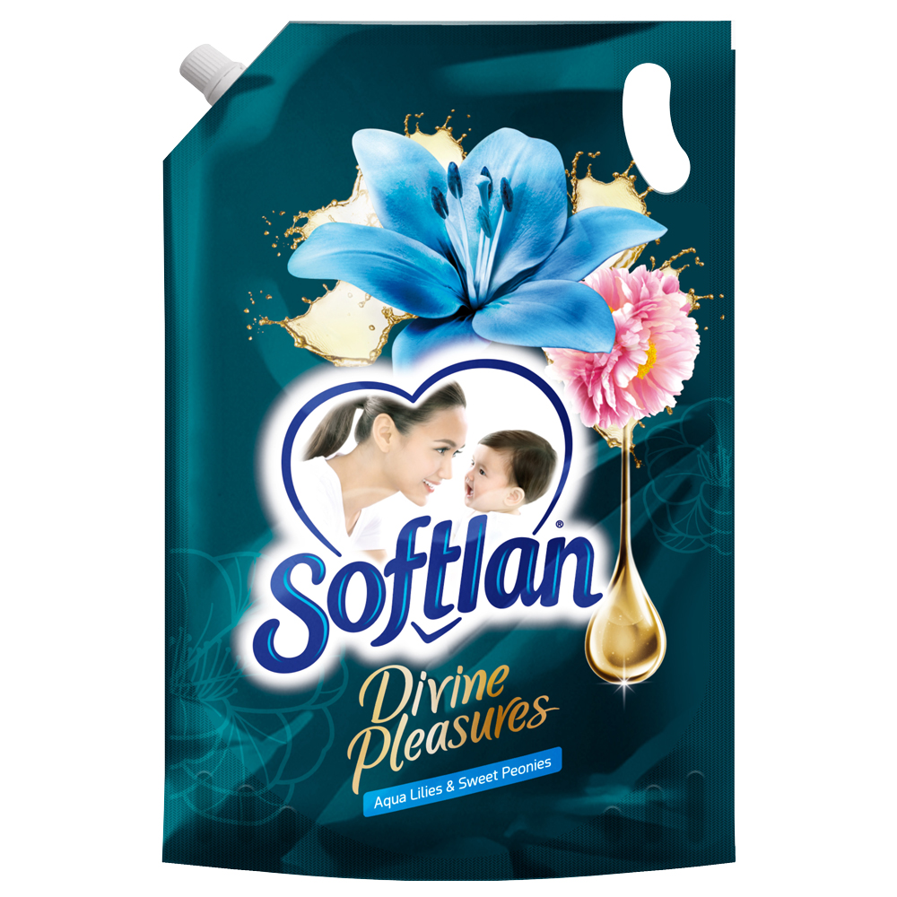 Softlan Fabric Softener Aqua Lilies Refill 1.5L