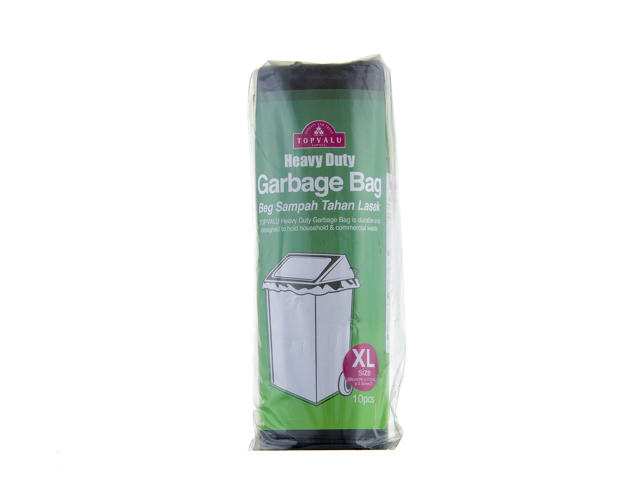 Topvalu Heavy Duty Garbage Bag Xl10 10 pcs