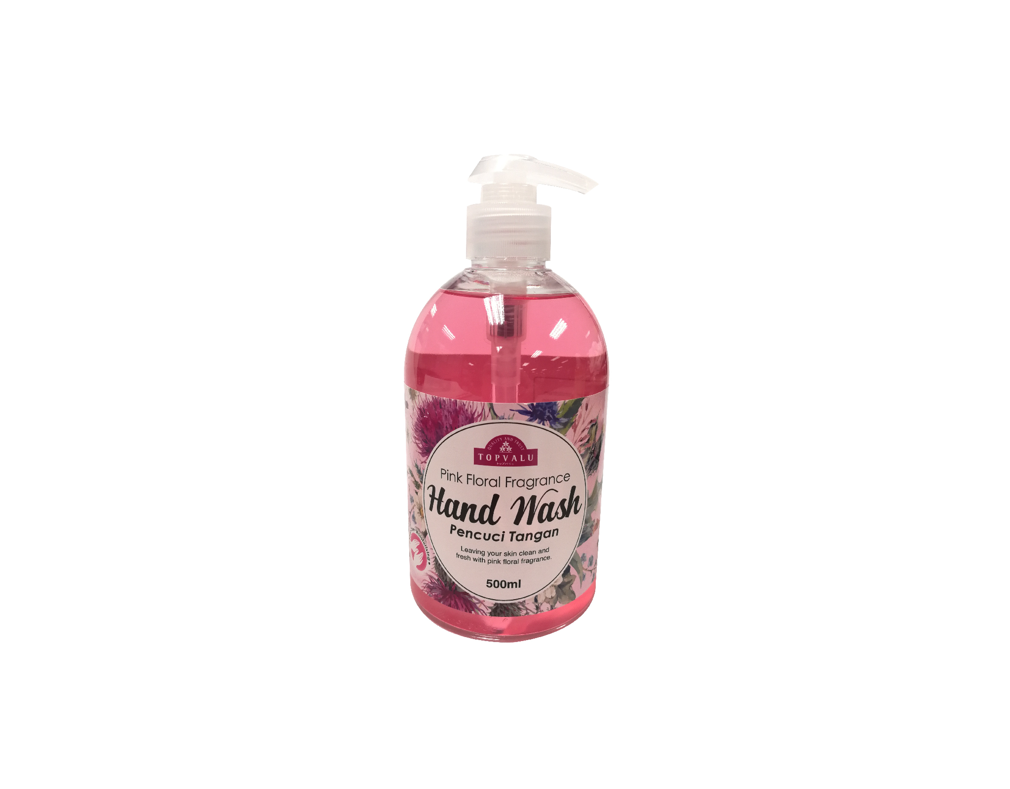 Topvalu Handwash Pink Floral 500 ml