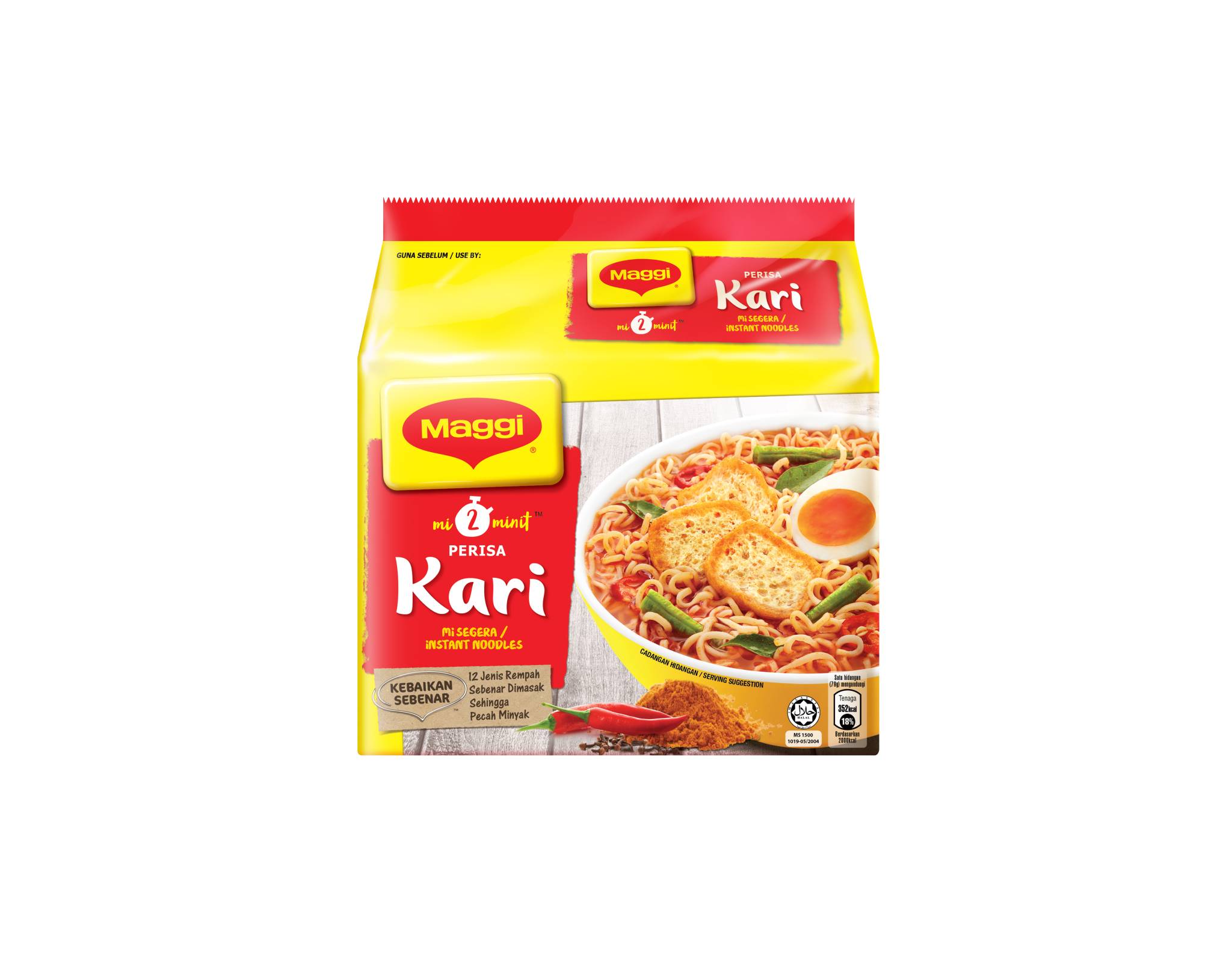 Maggi 2 Minute Instant Noodle Curry Flavor with Real Spices