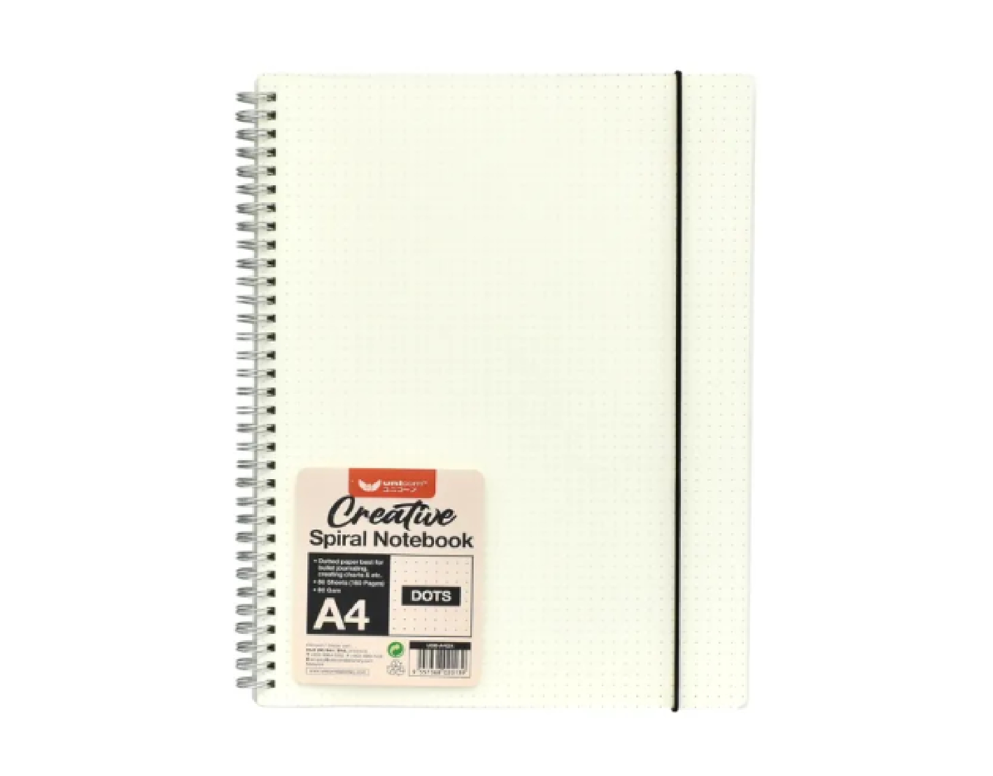 Unicorn A4 Spiral Notebook Transparent Dots (usb-A4dx)