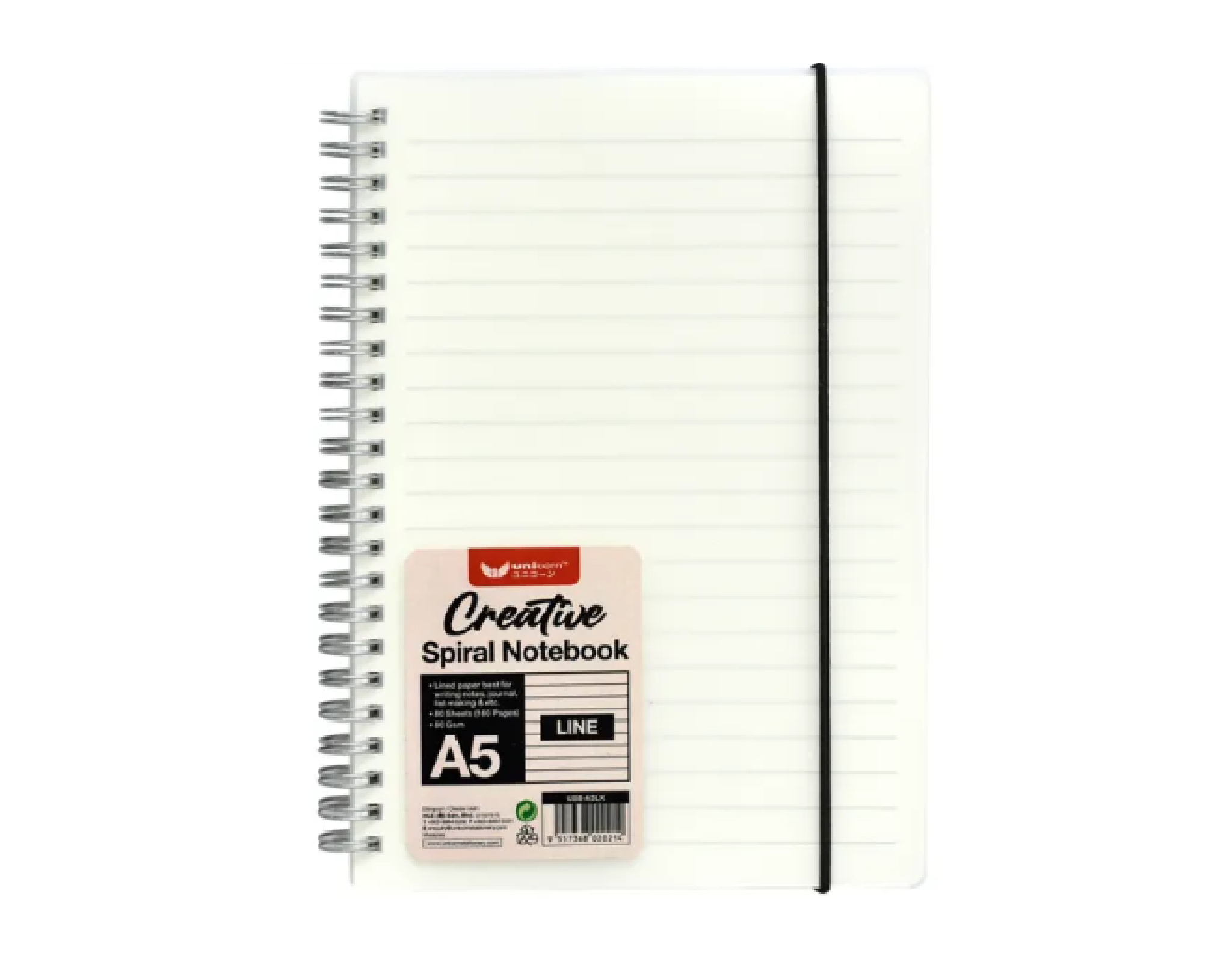 Unicorn A5 Spiral Notebook Transparent Line (usb-A5lx)