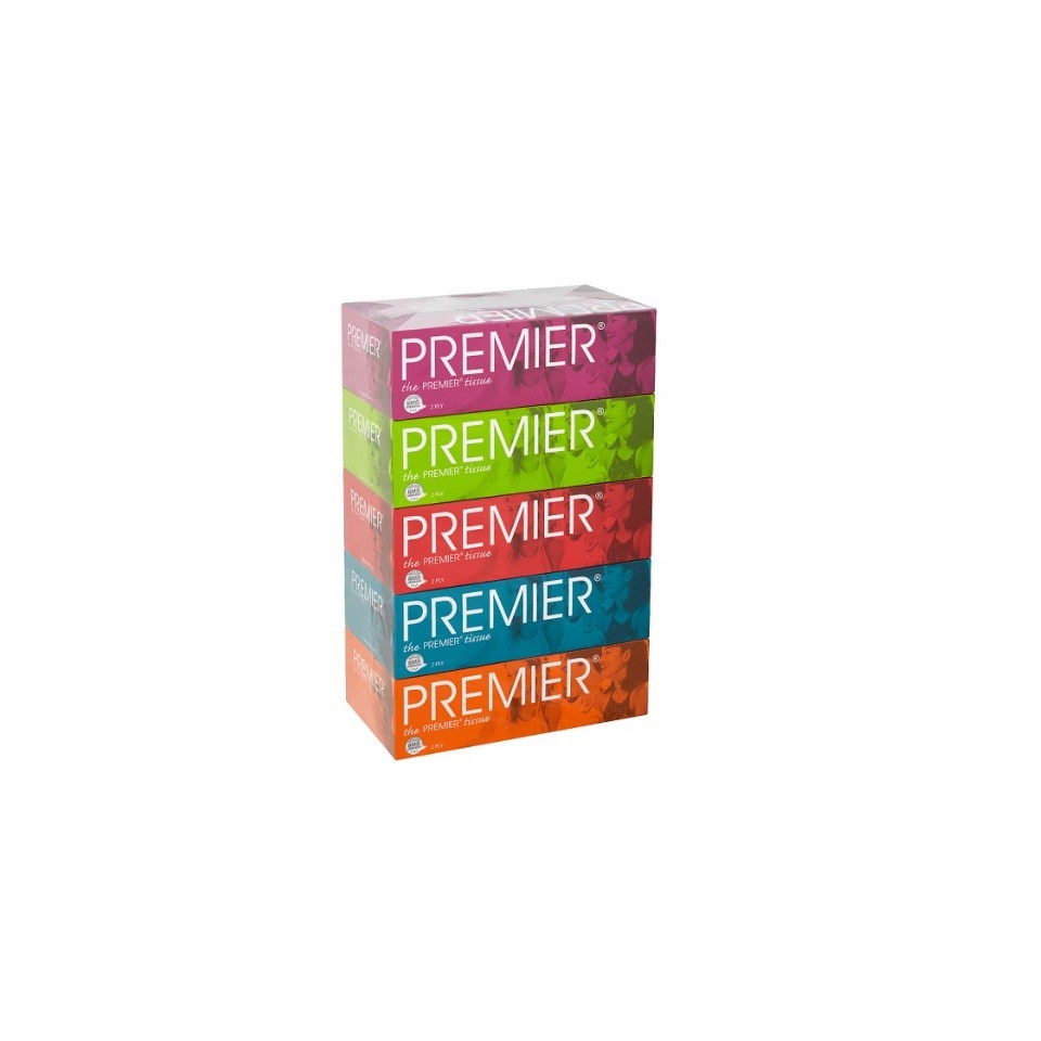 Premier Facial Tissue, 5 x 90 pcs