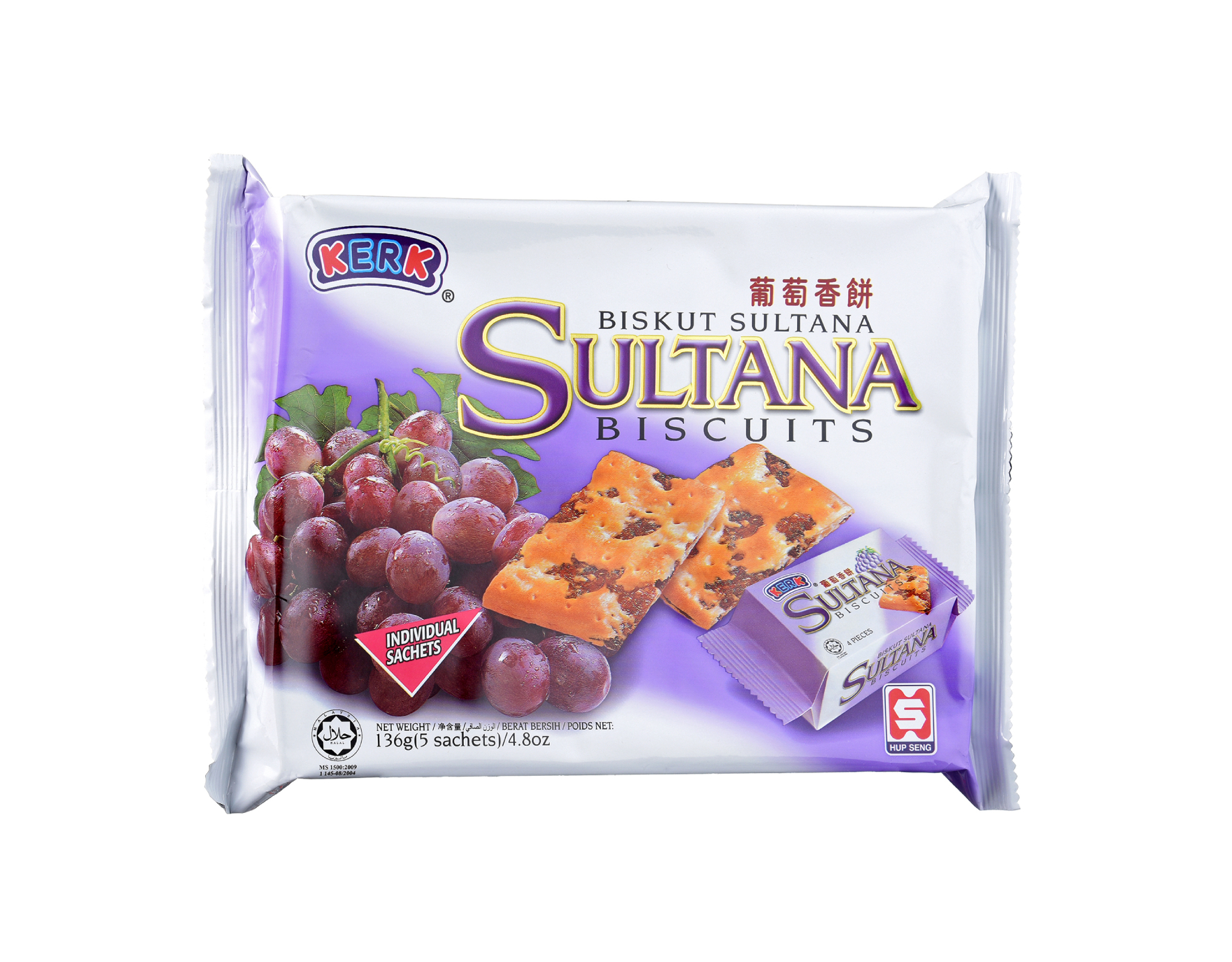 Hup Seng Kerk Sultana Biscuits, 136 g