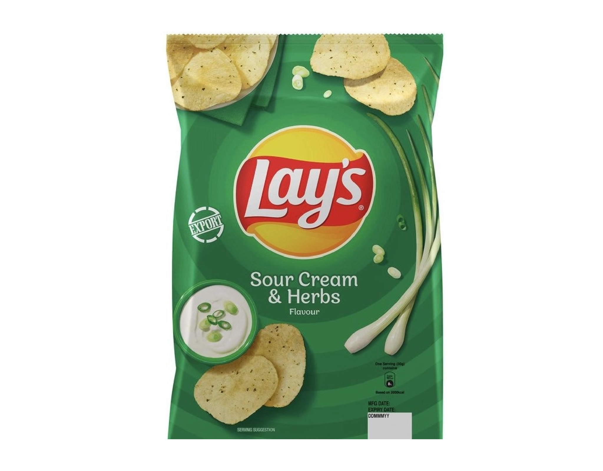 Lay's Sour Cream & Onion, 170g - Tangy & Crispy
