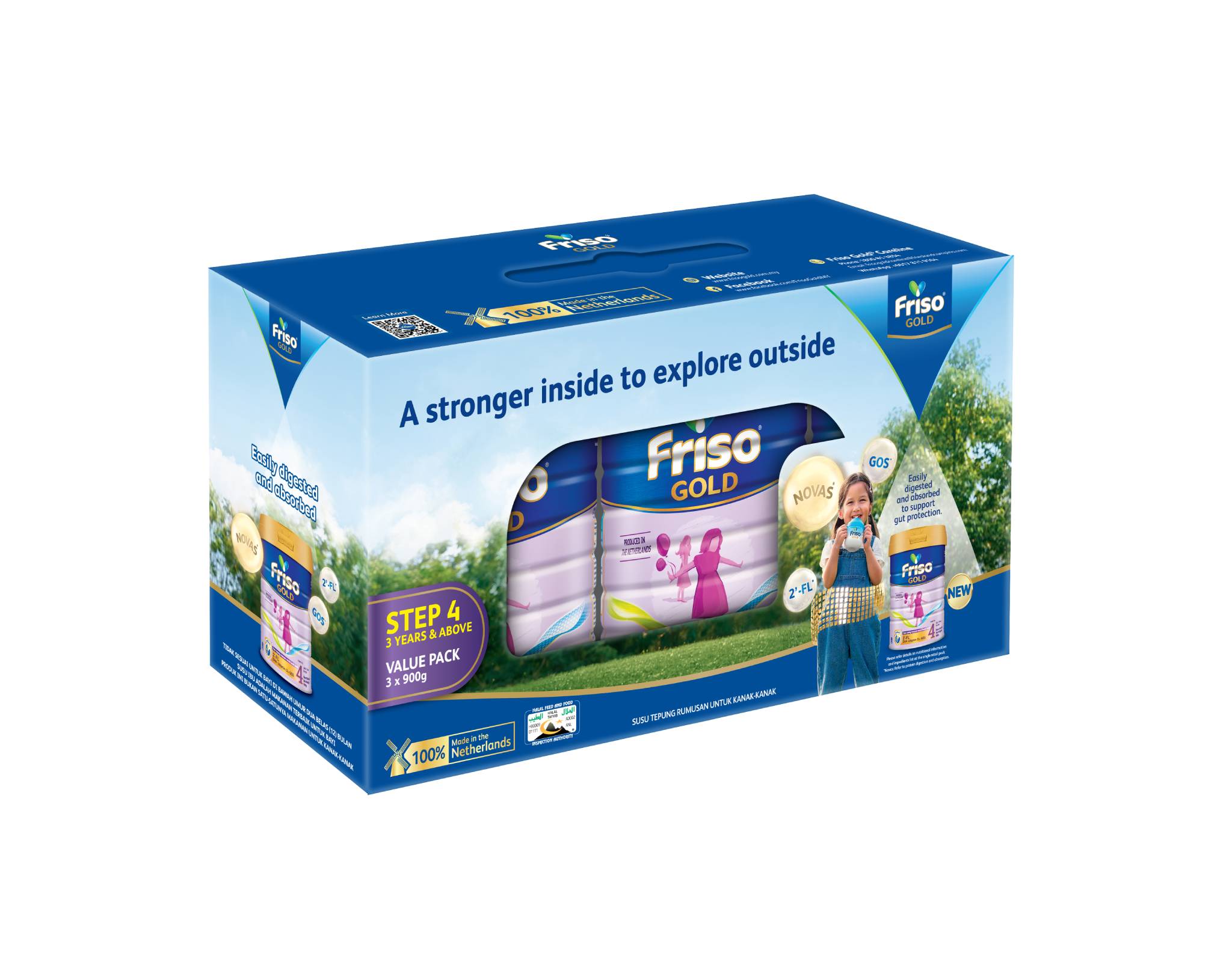 Friso Gold Step 4, 3 x 900 g