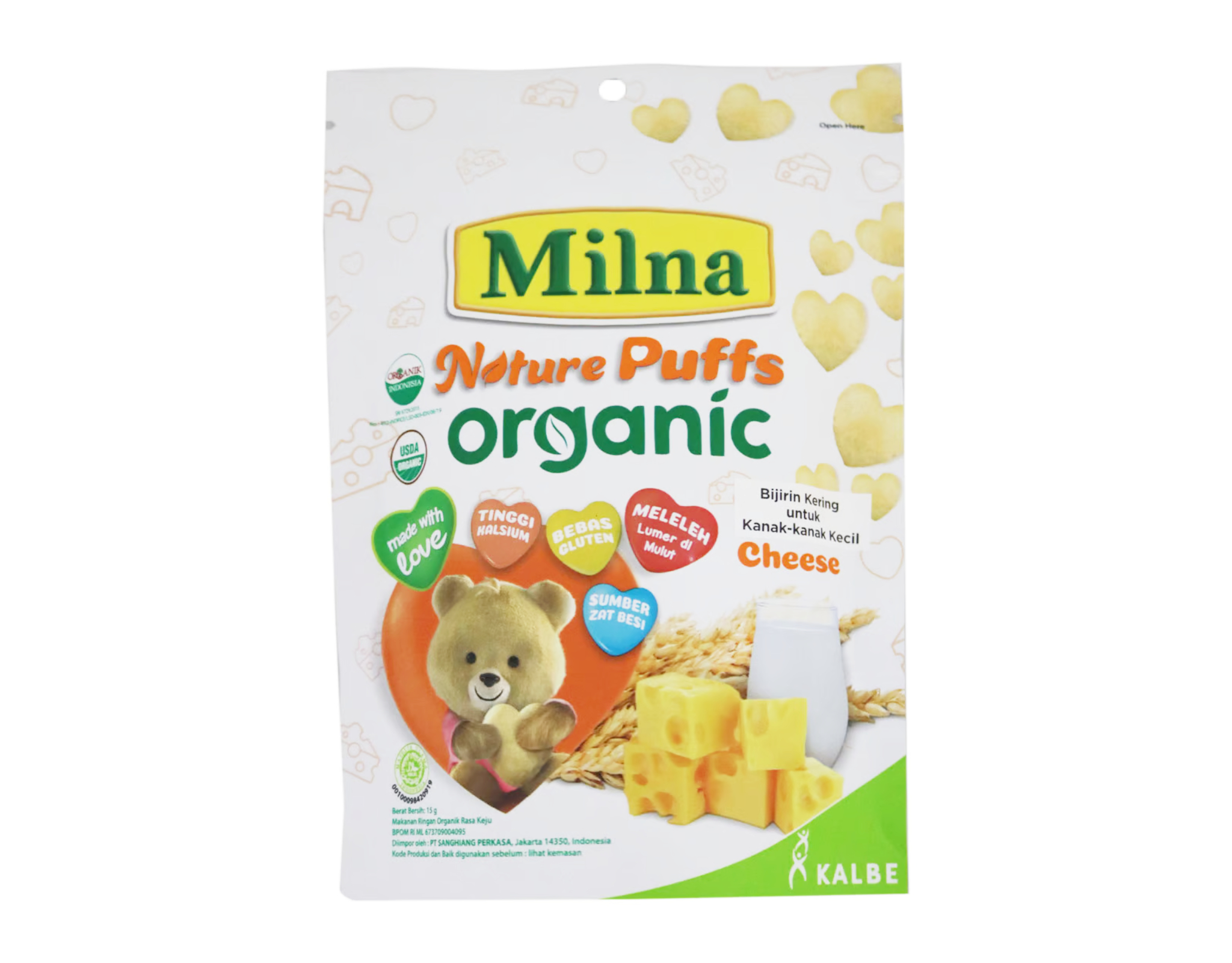Milna Nature Puff Organic Cheese