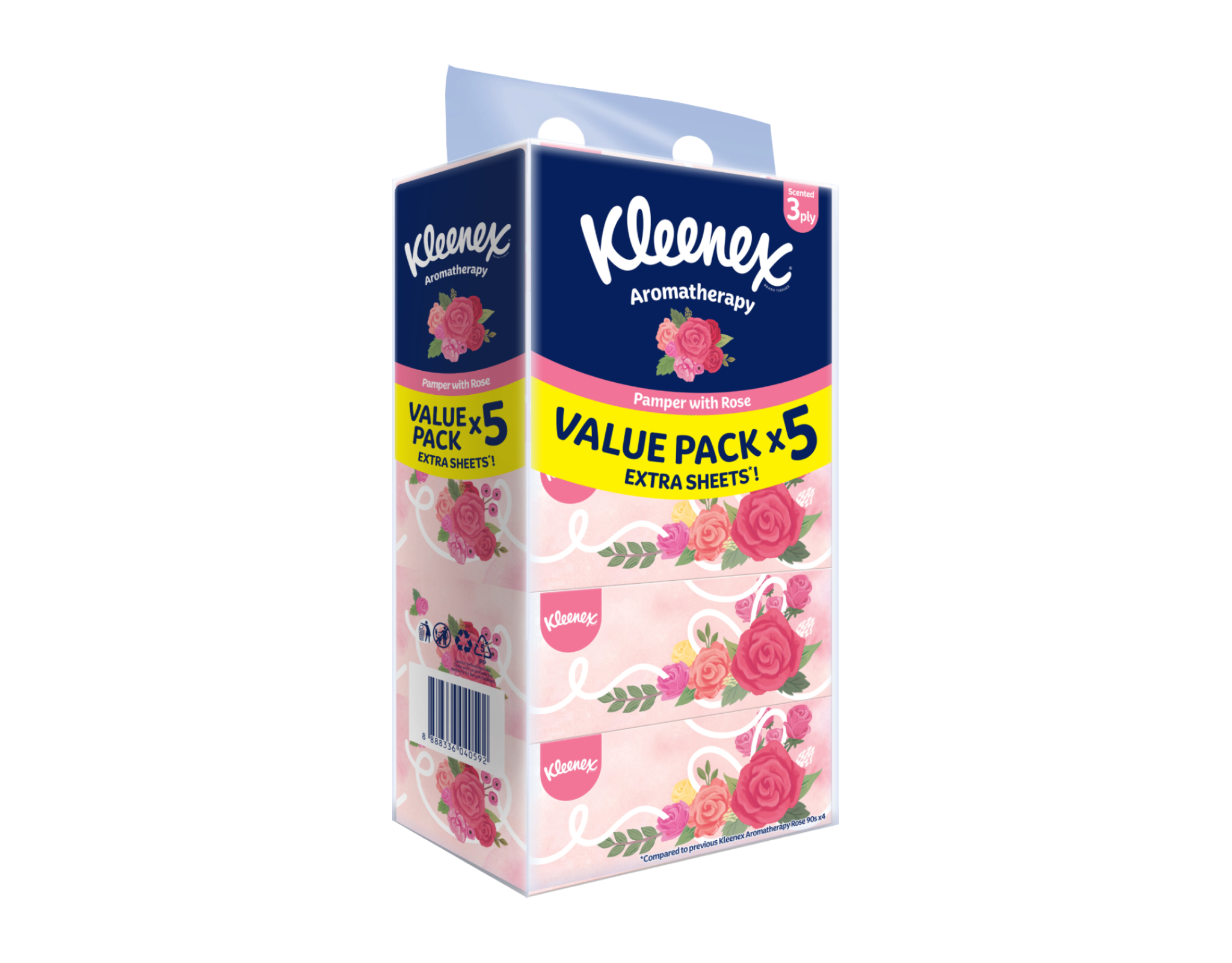 Kleenex Facial Tissue Rose Box 3Ply