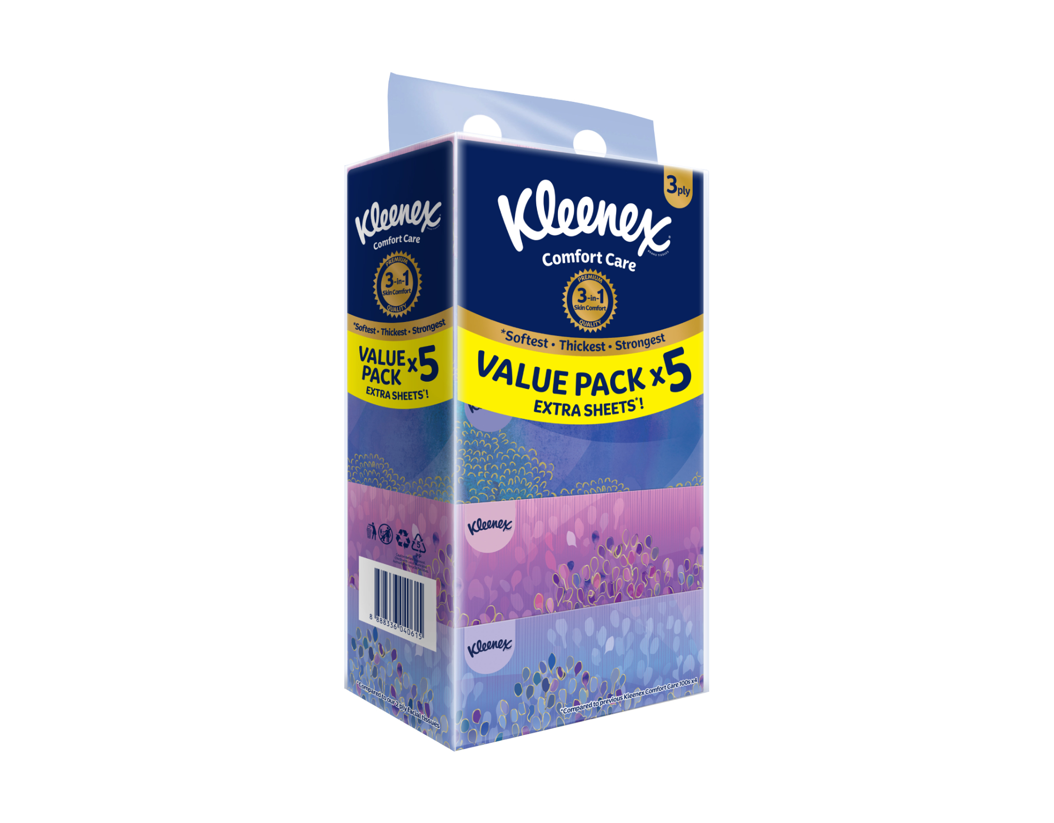 Kleenex Facial Tissue Comfort Care Box 3Ply