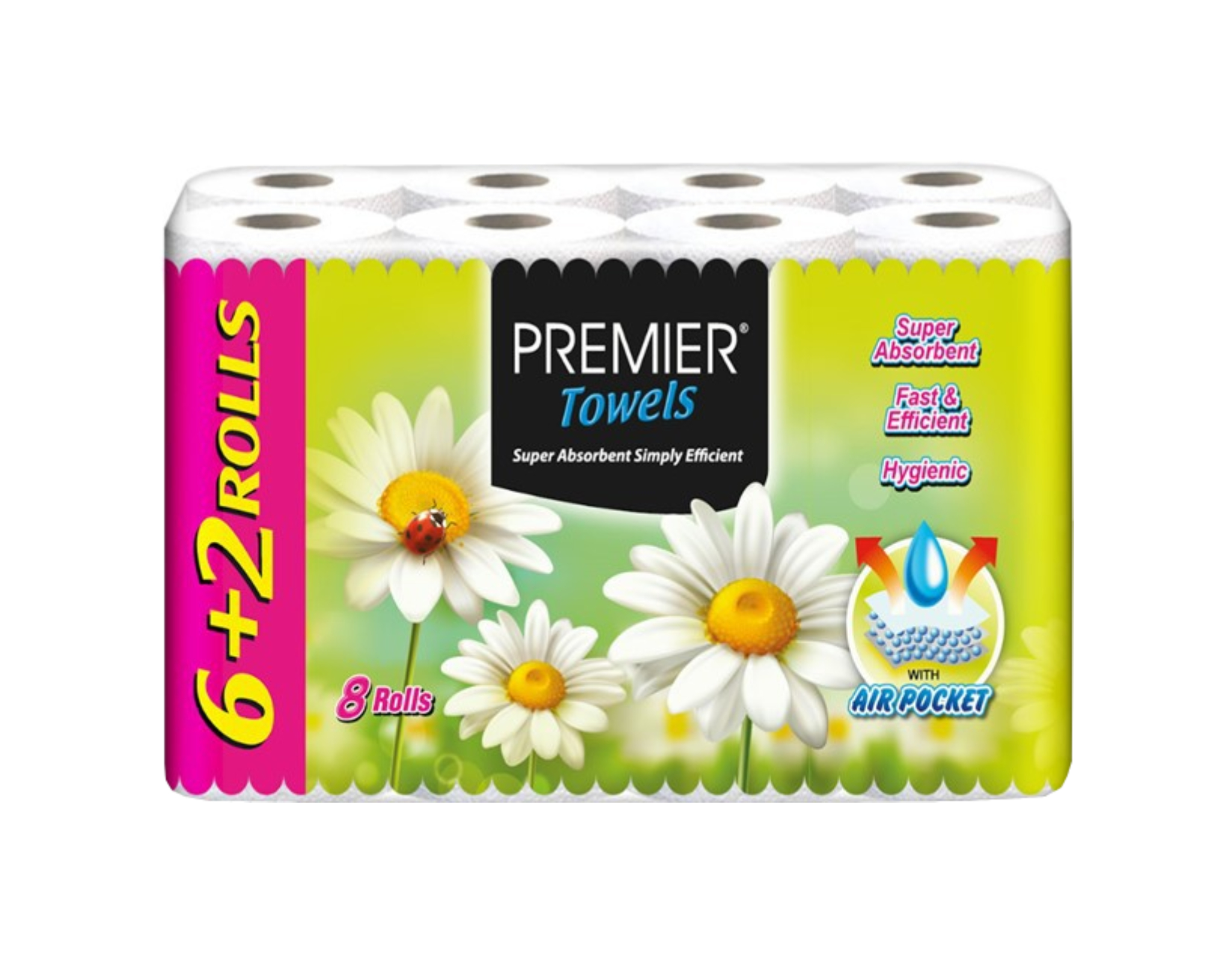 Premier Kitchen Towel 6+2 Roll