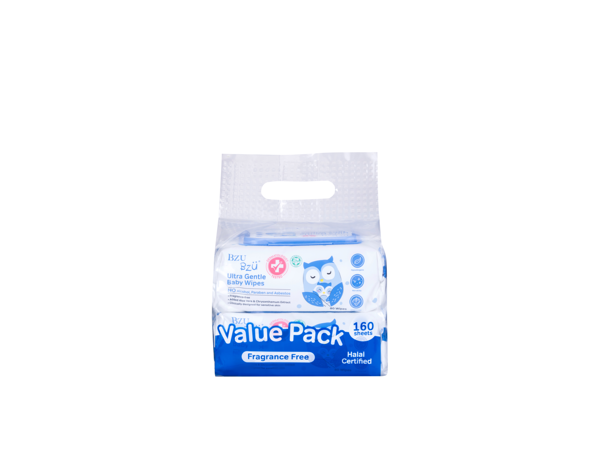 Bzu Bzu Ultra Gentle Fragrance Free Baby Wet Wipes
