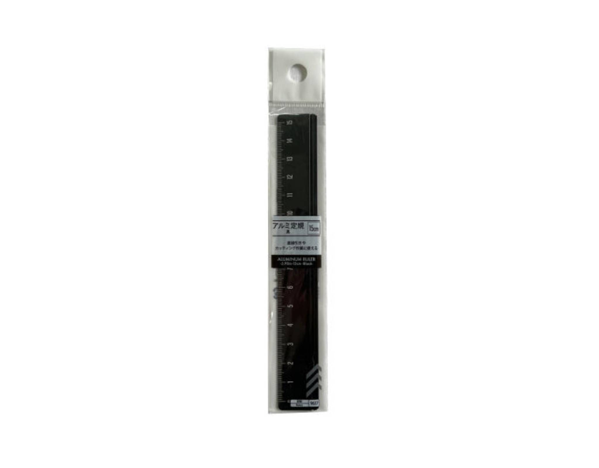 Daiso Aluminum Ruler Black | myaeon2go