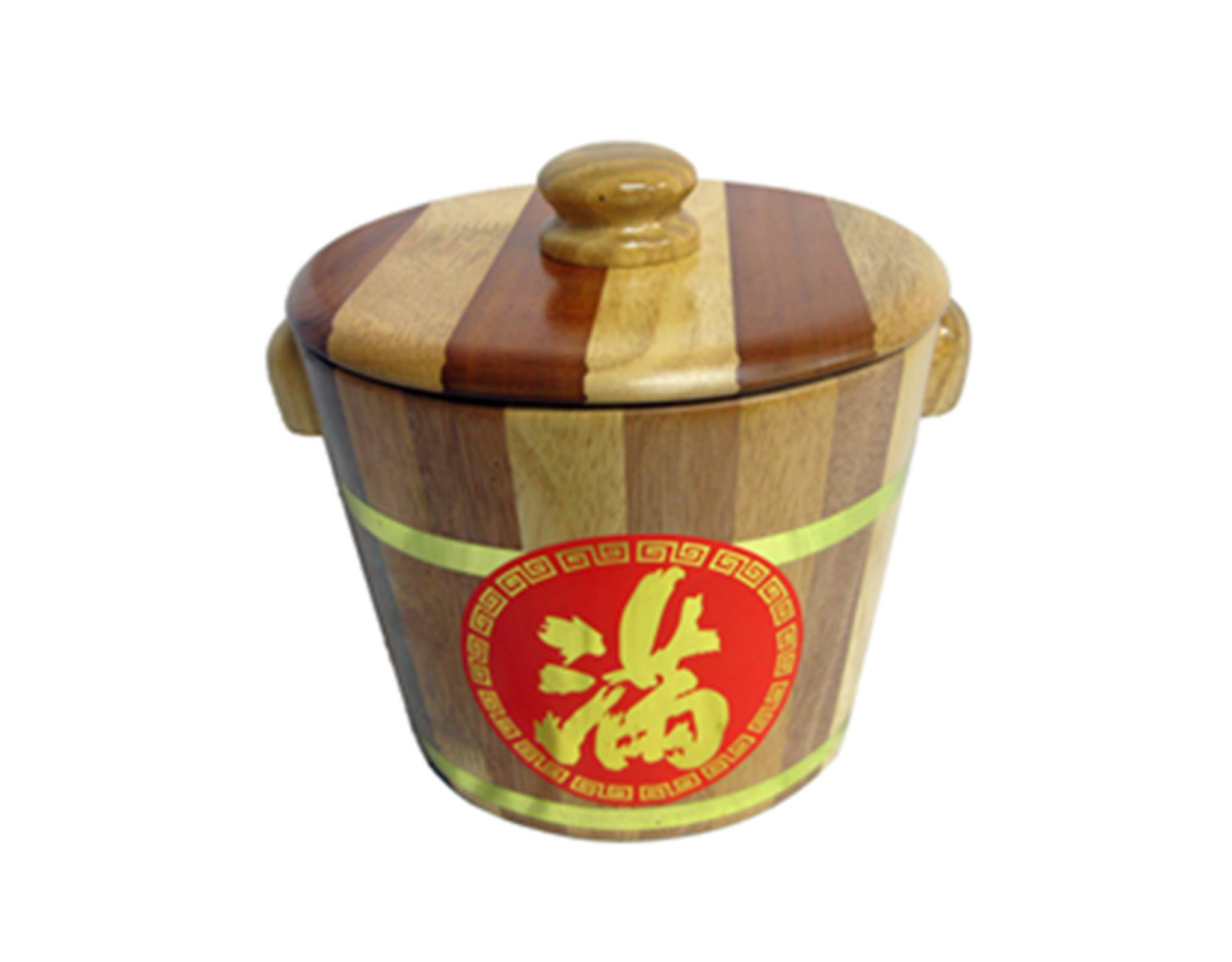 Indian Rice Bucket Wooden Rice Bucket | myaeon2go