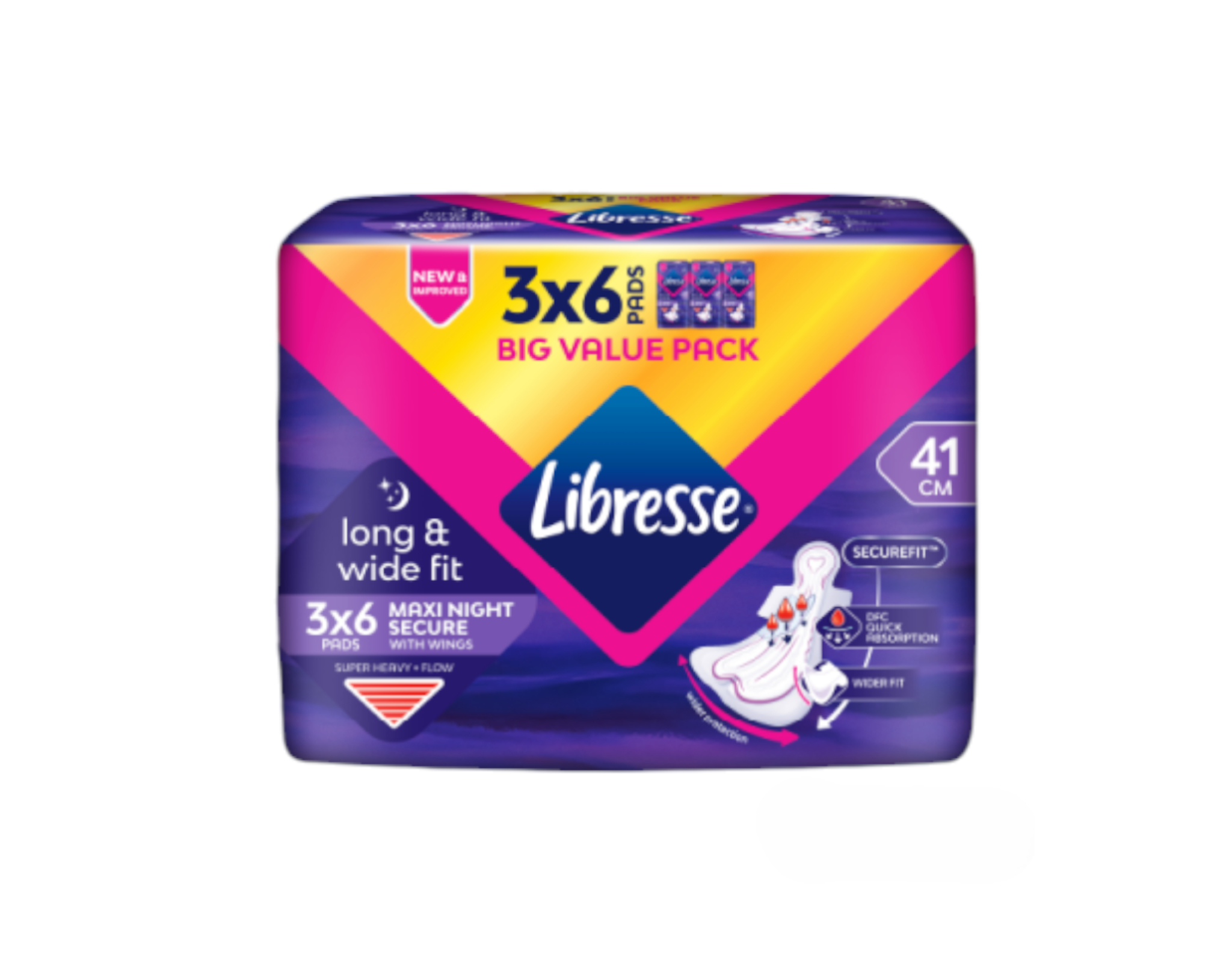 Libresse Wider Back Maxi Night Wing 41cm myaeon2go