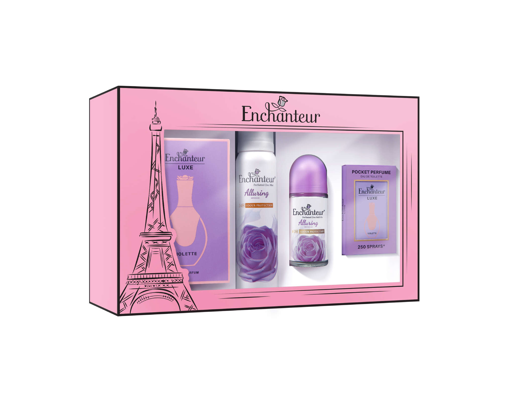 Handbag Enchanteur Perfume Pocket Enchanteur Gift Box Violette