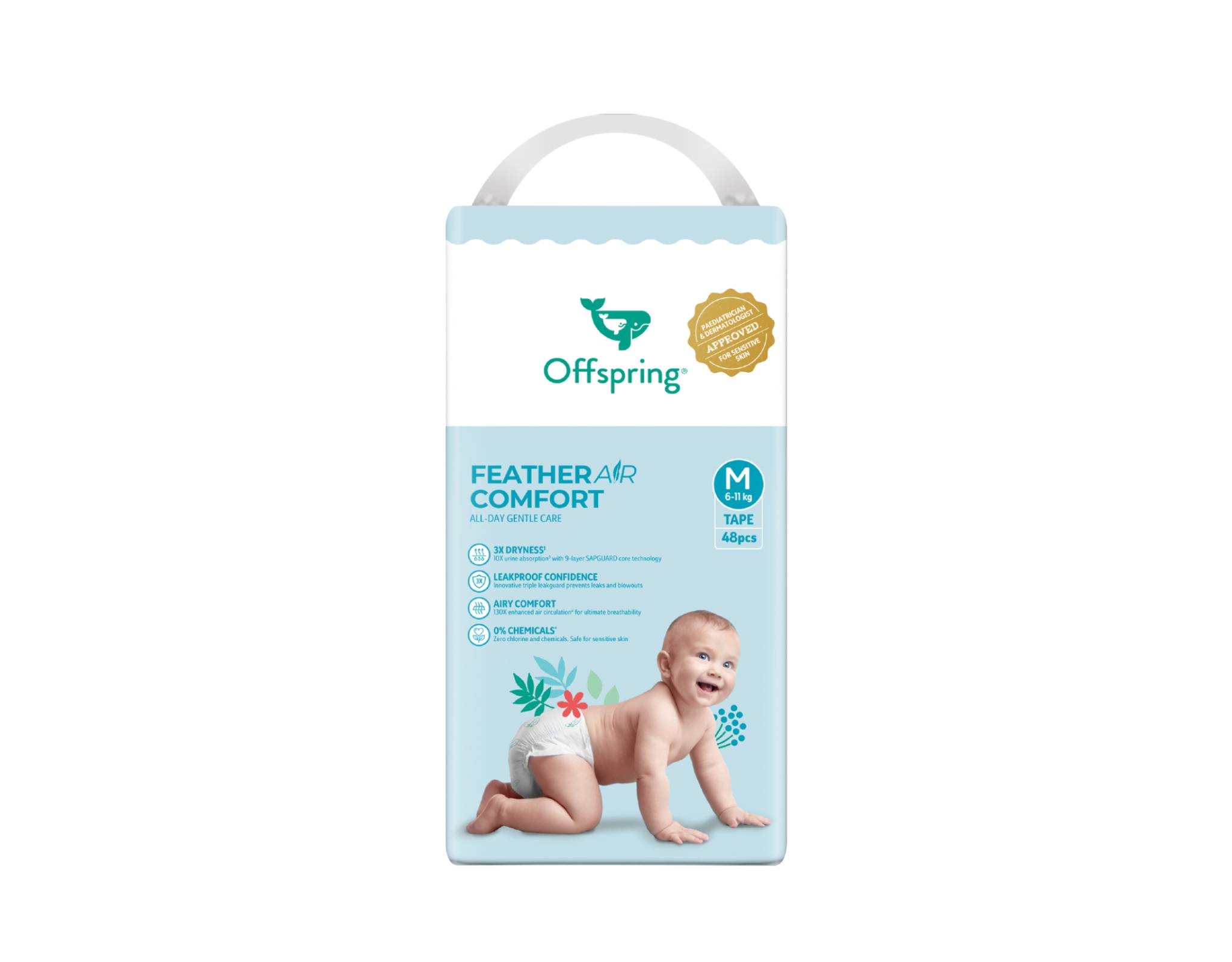Offspring Feather Air Comfort Tape Baby Diapers M48
