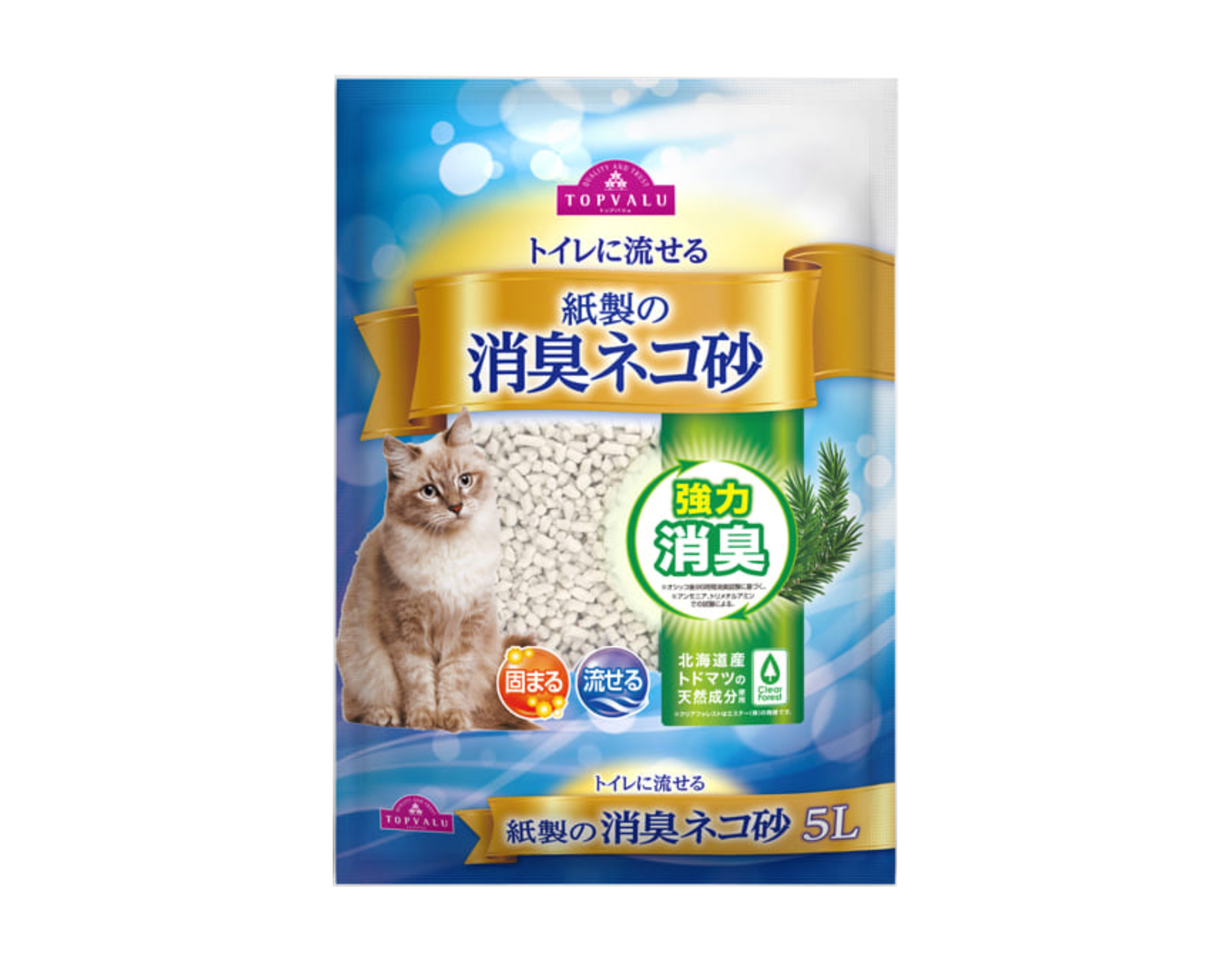 TOPVALU Flushable Deodorizing Paper Based Cat Litter myaeon2go