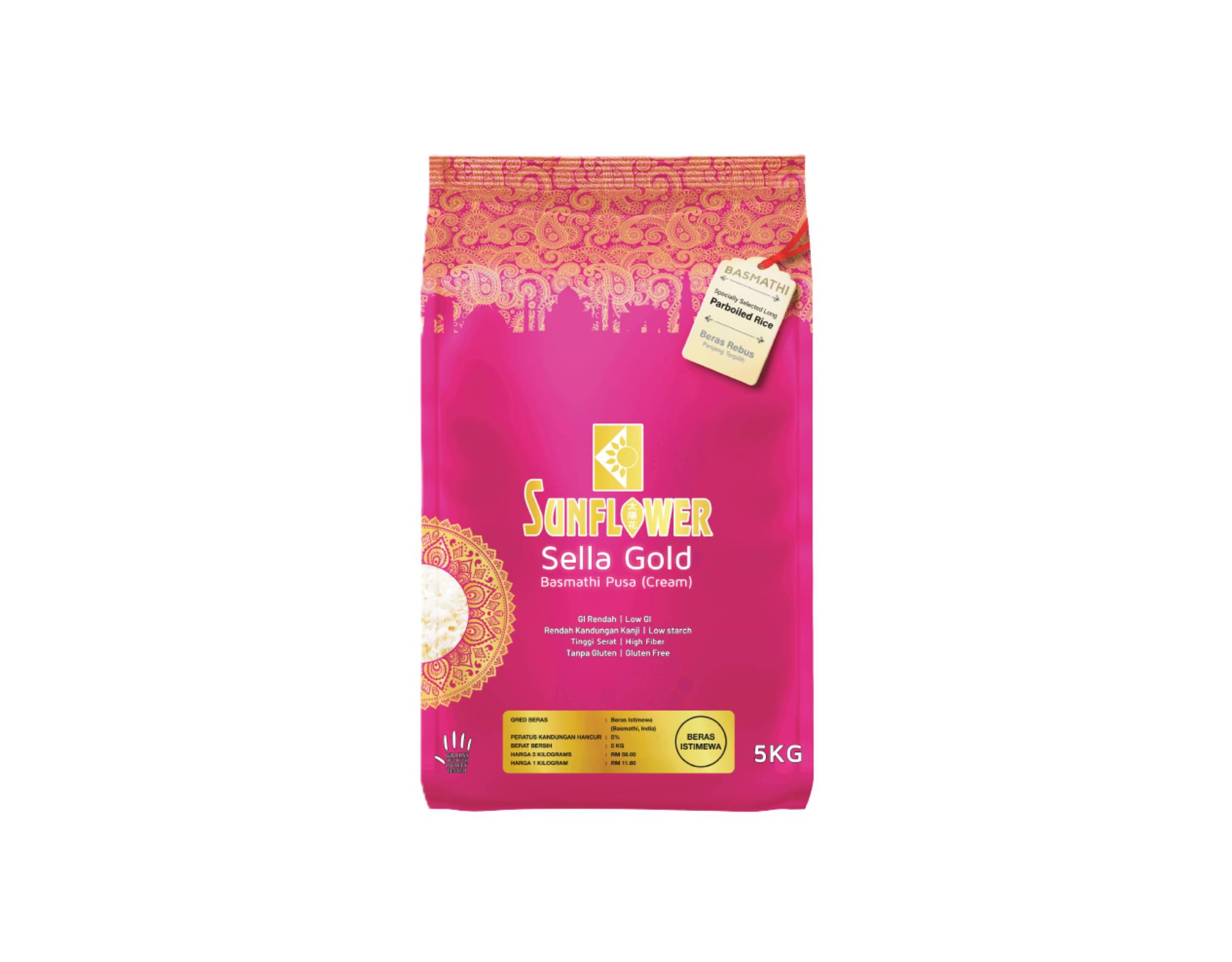 Sunflower Sella Gold Basmathi Pusa Cream 5kg