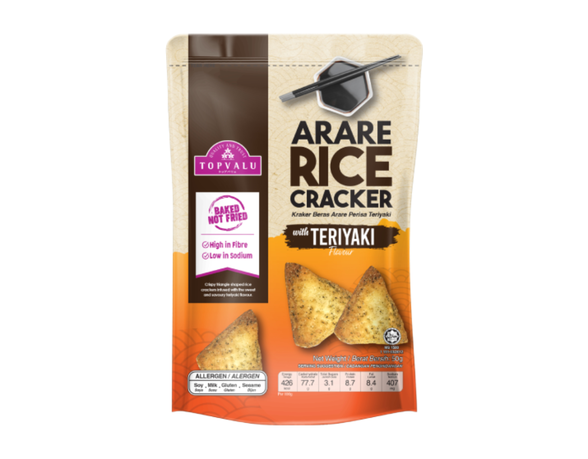 TOPVALU Arare Rice Cracker With Teriyaki Flavour | myaeon2go