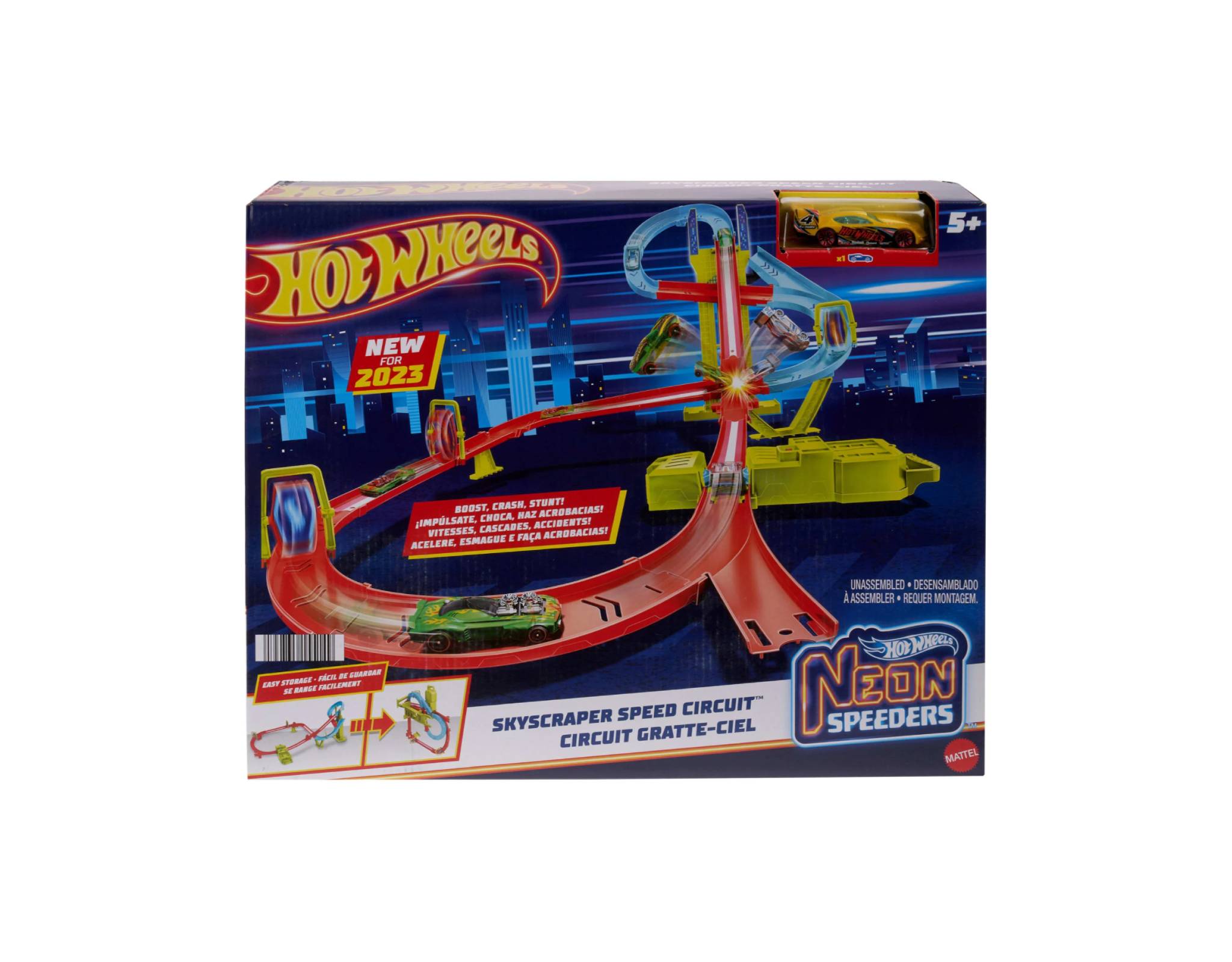 Circuit Hot Wheels Skyscraper Speed Circuit HPC07 - Avec Une Voiture Incluse