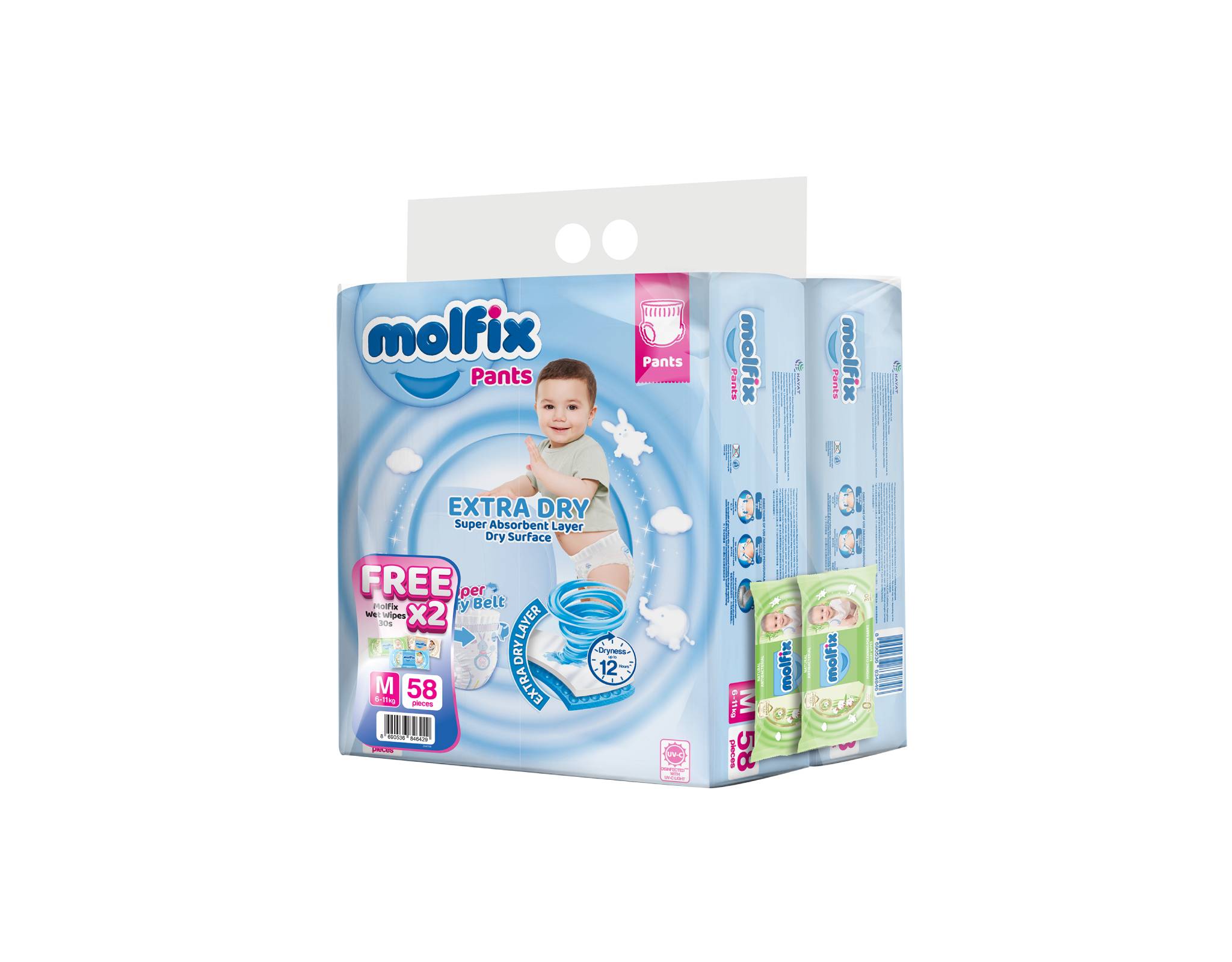Molfic Molfix Extra Dry Pants Twin Pack M | myaeon2go