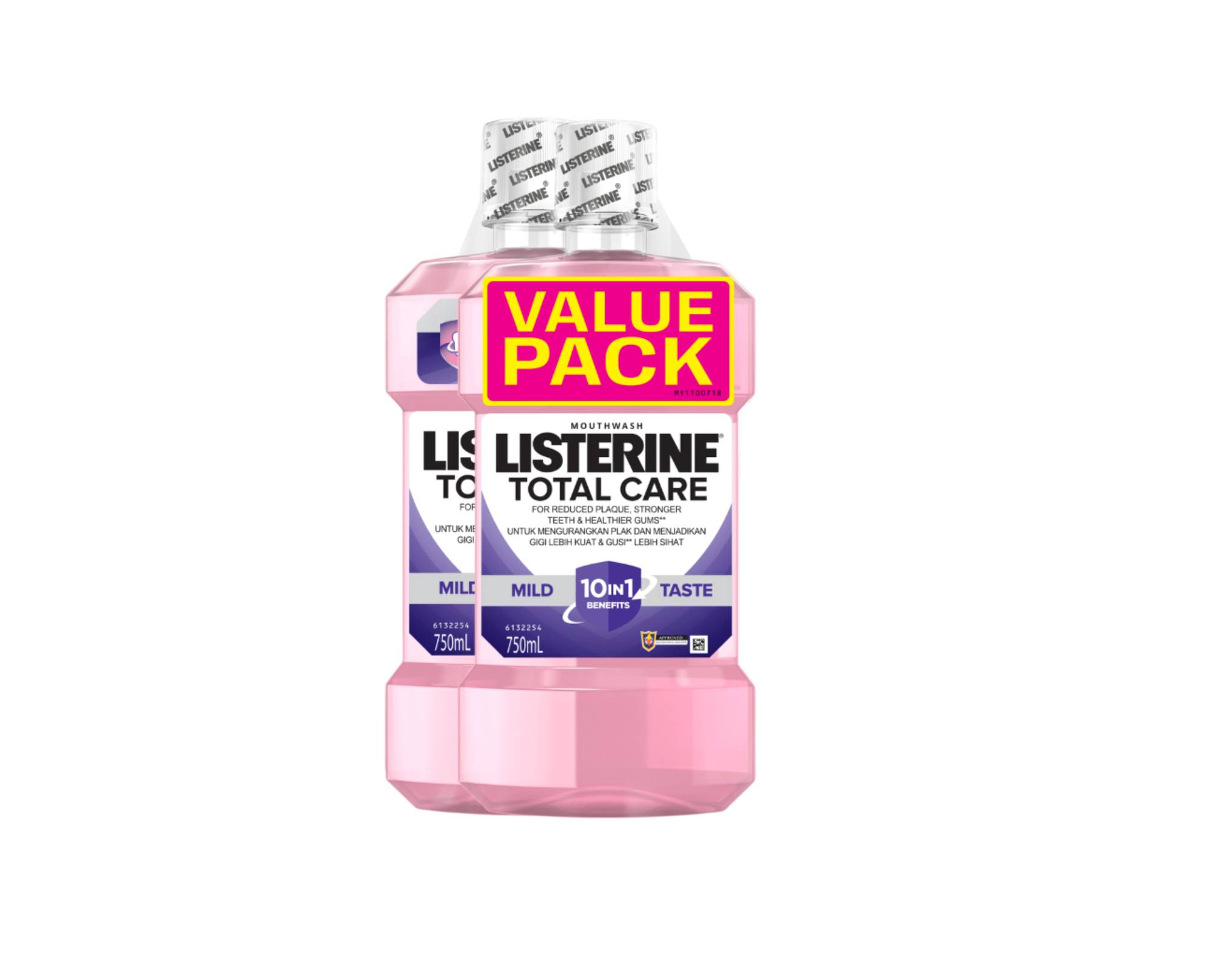 Listerine Mouthwash Total Care Mild Taste Twin Pack