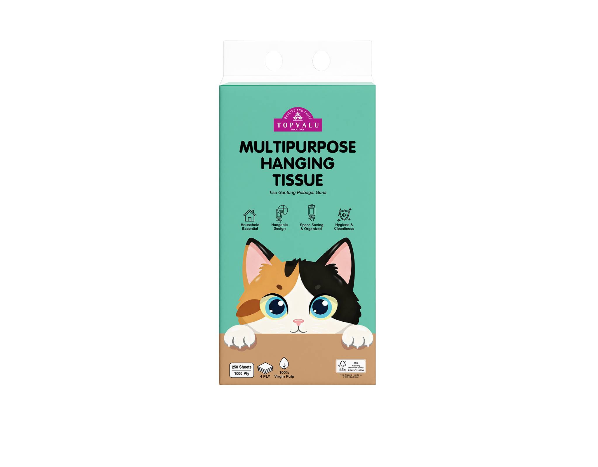 Topvalu Multipurpose Hanging Tissue 4Ply