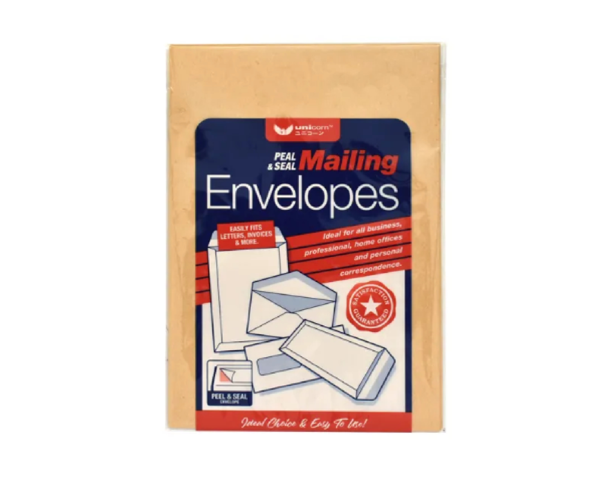 Aeon Envelope Unicorn Brown Peal & Seal Mailing Envelopes 5 Pcs (UE-6X9) | myaeon2go