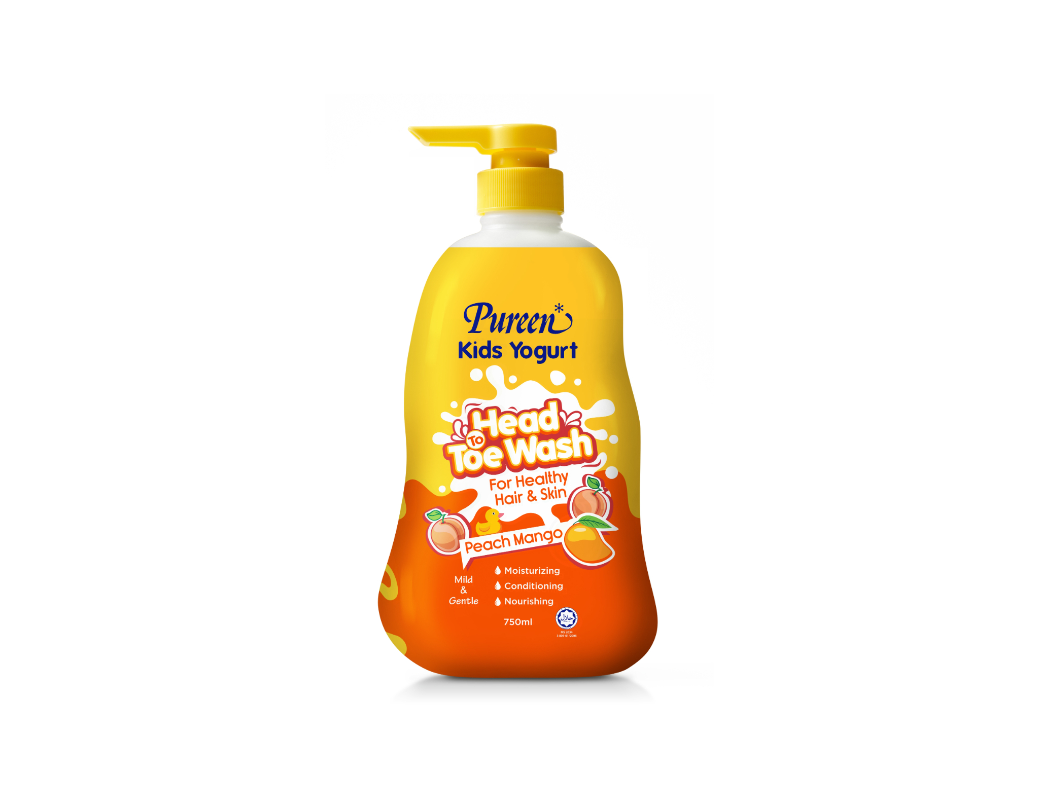 Pureen Kids Yogurt Head To Toe Wash (Peach Mango
