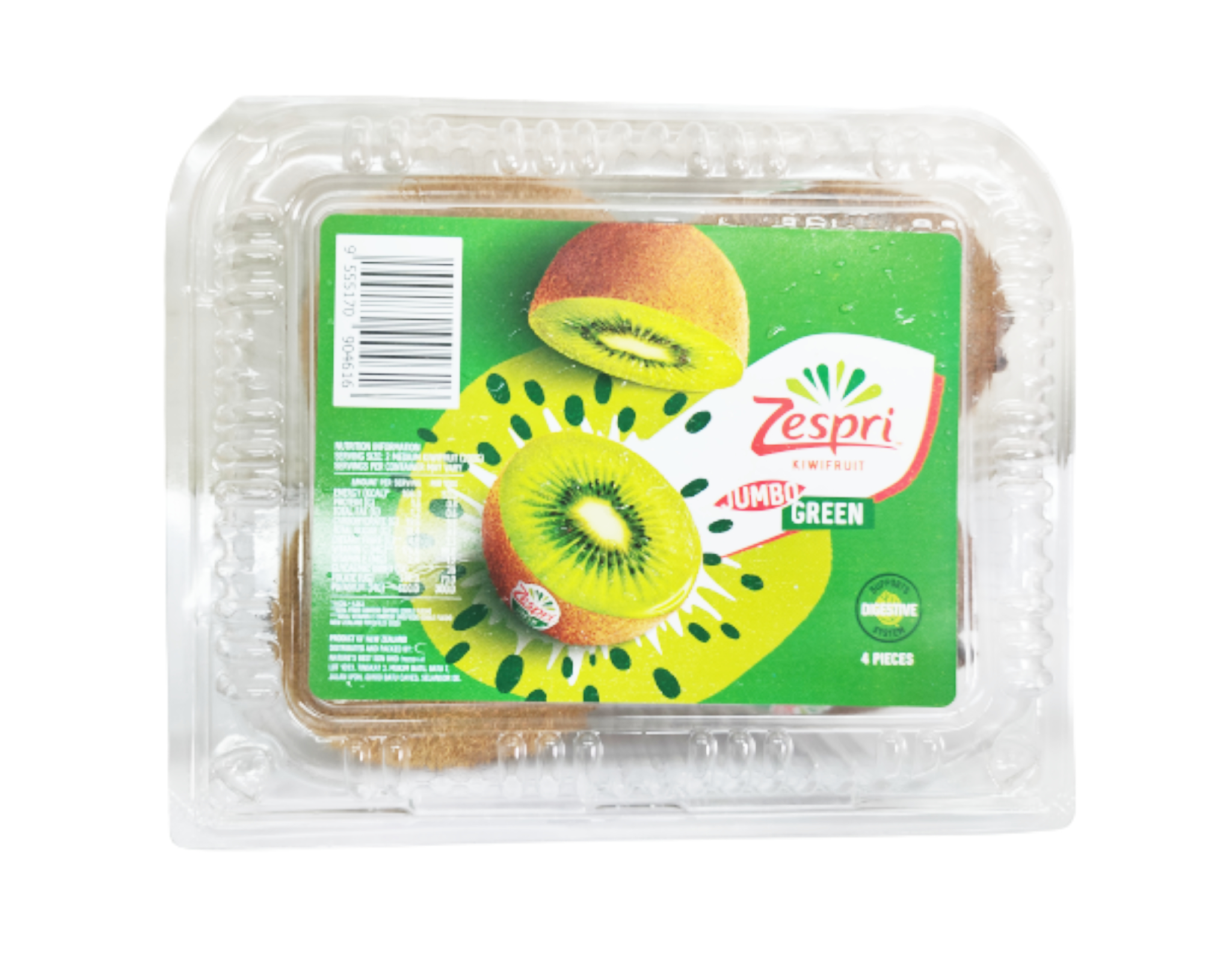 Zespri New Zealand Green Kiwi Jumbo, 4pcs - Digestive Aid