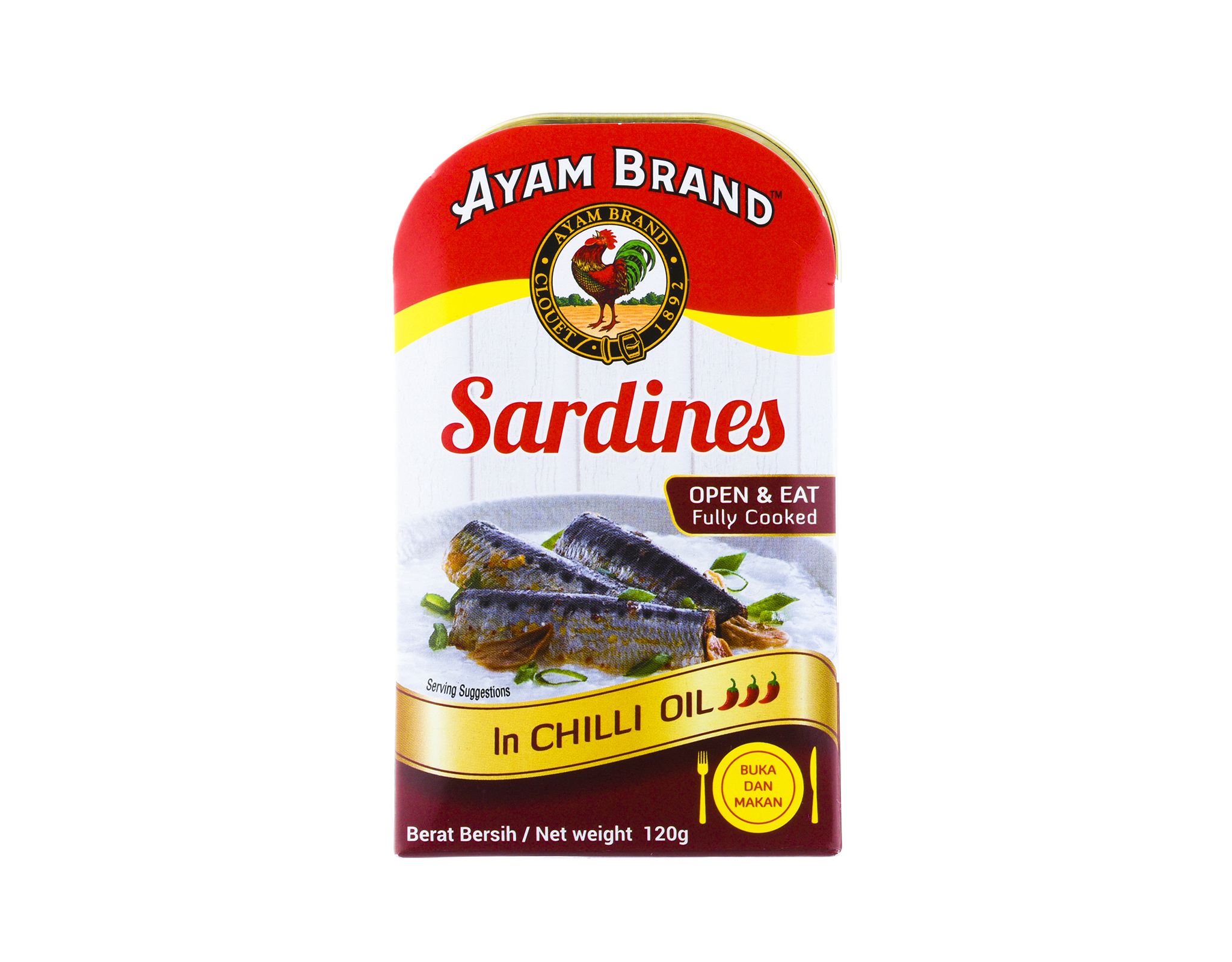 Ayam Brand Sardine Open & Eat Fully Cooked In Chili Oil