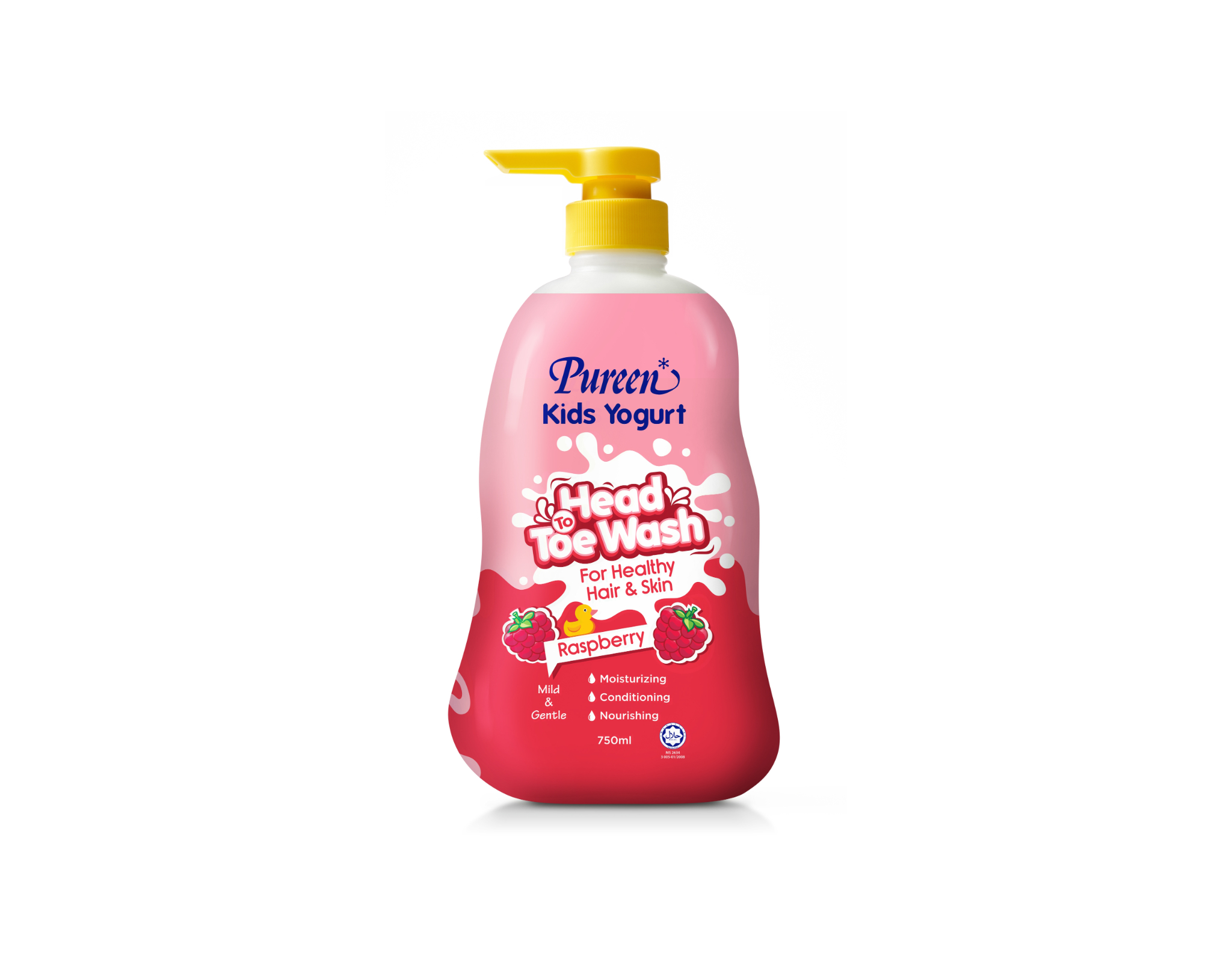 Pureen Kids Yogurt Head To Toe Wash Raspberry