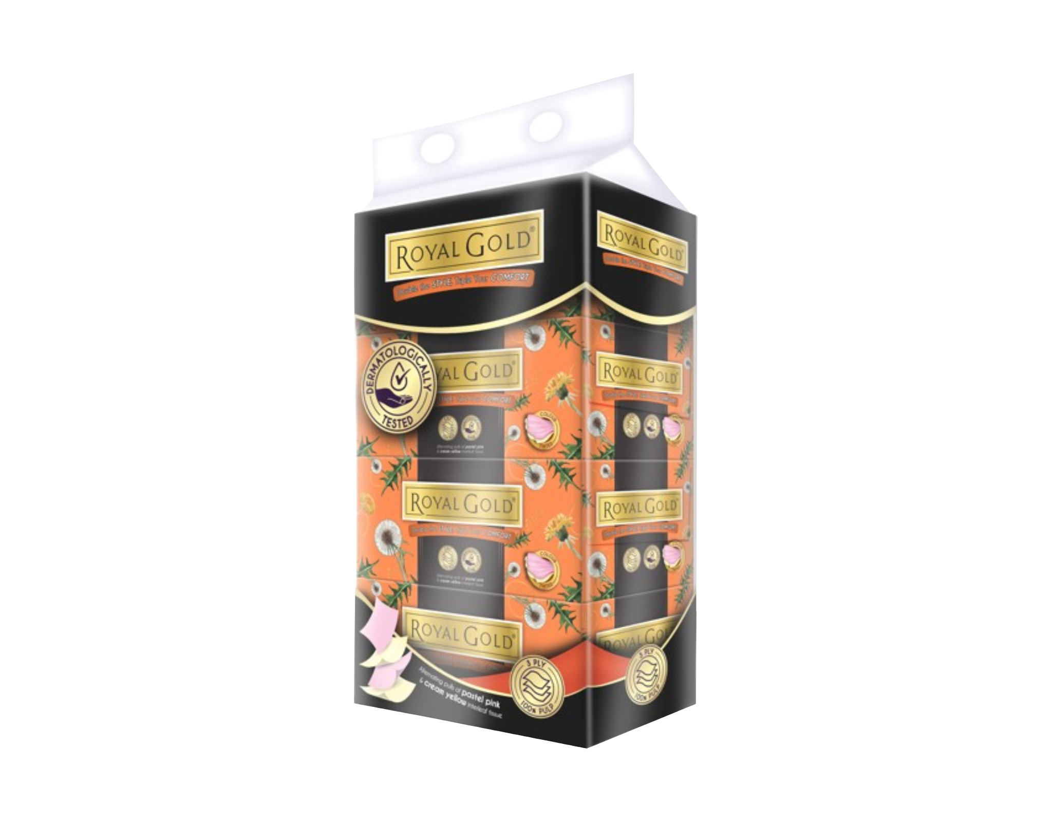 Royal Gold Twin Tone Facial Tissue 110×4