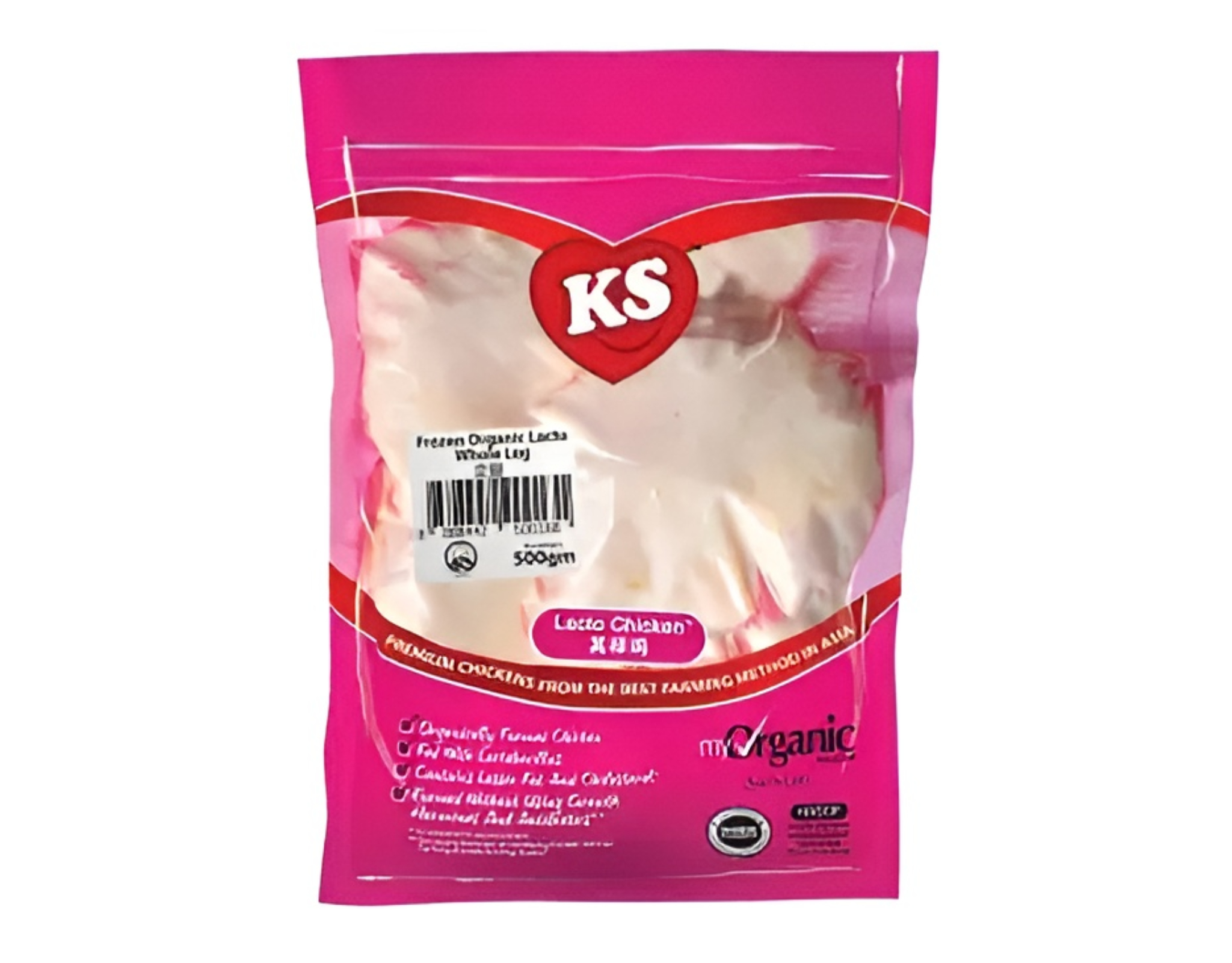 Ks My Organic Lacto Chicken Whole Leg, 500g