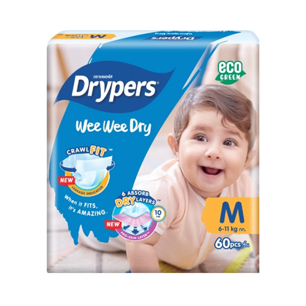 Drypers Wee Wee Dry Mega Pack M60