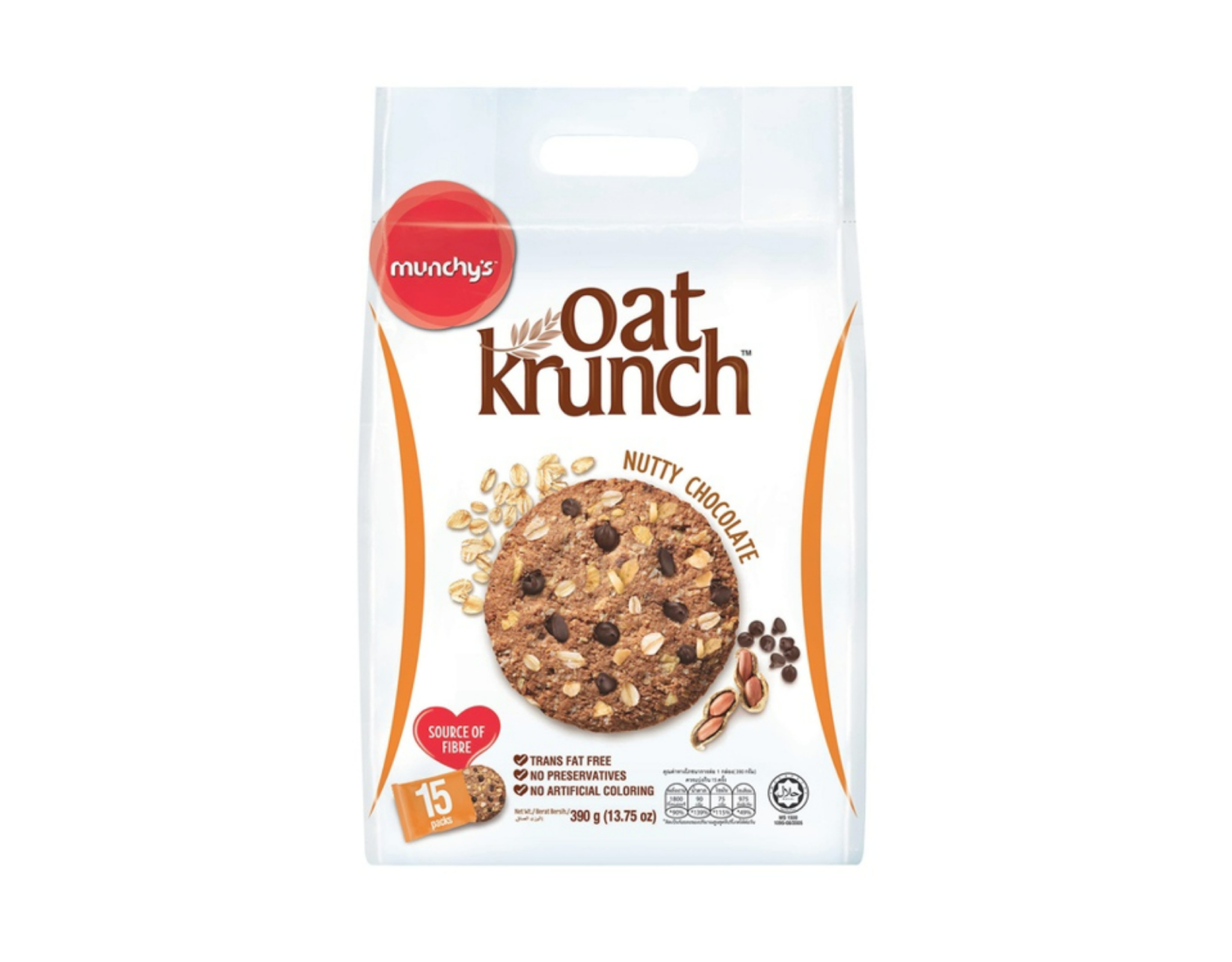 Munchy's Oat Krunch Nutty Chocolate 390g Source of Fibre