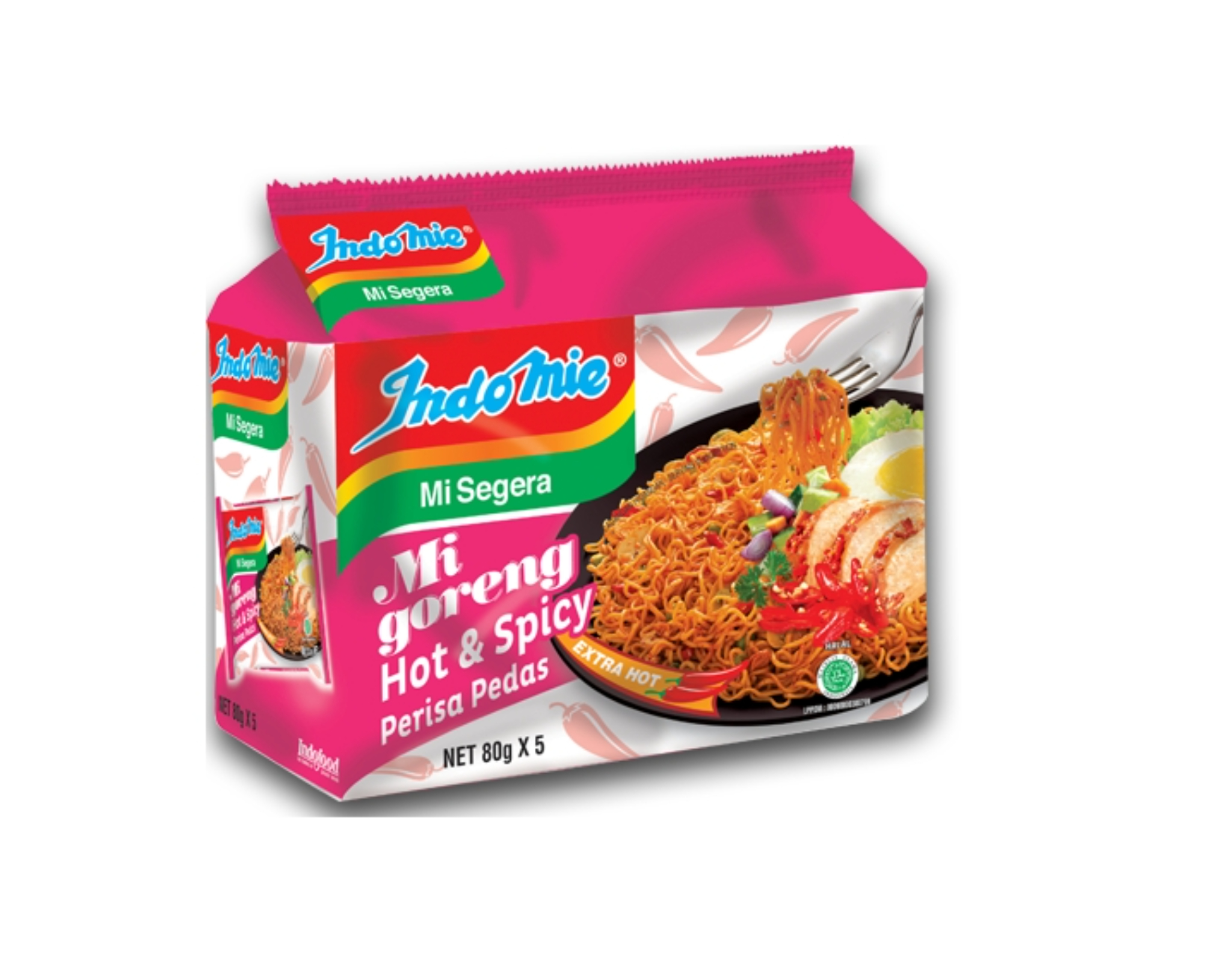 Indomie Mi Goreng Pedas, 5×80g