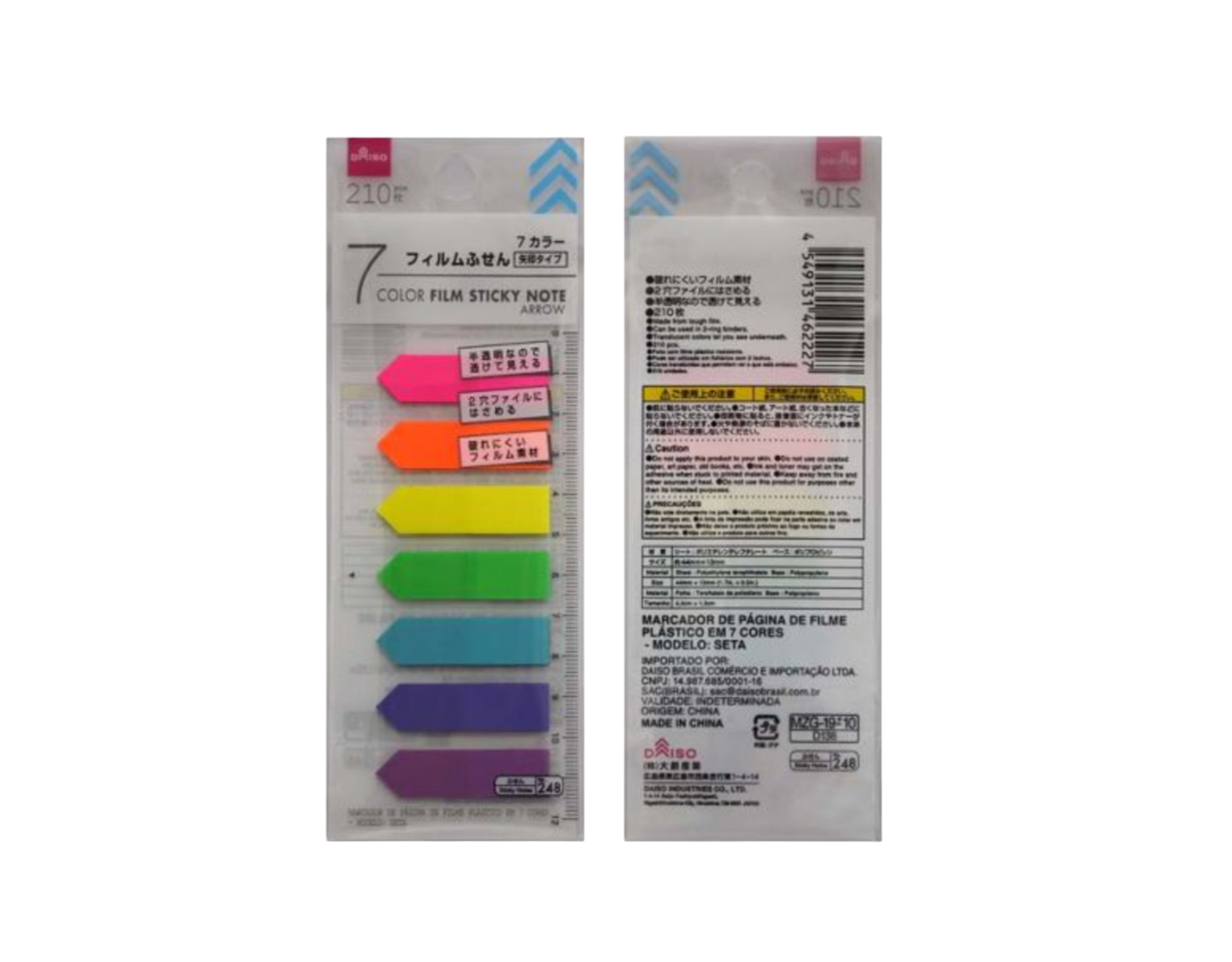 Daiso 7 Colour Film Sticky Note Arrow | myaeon2go