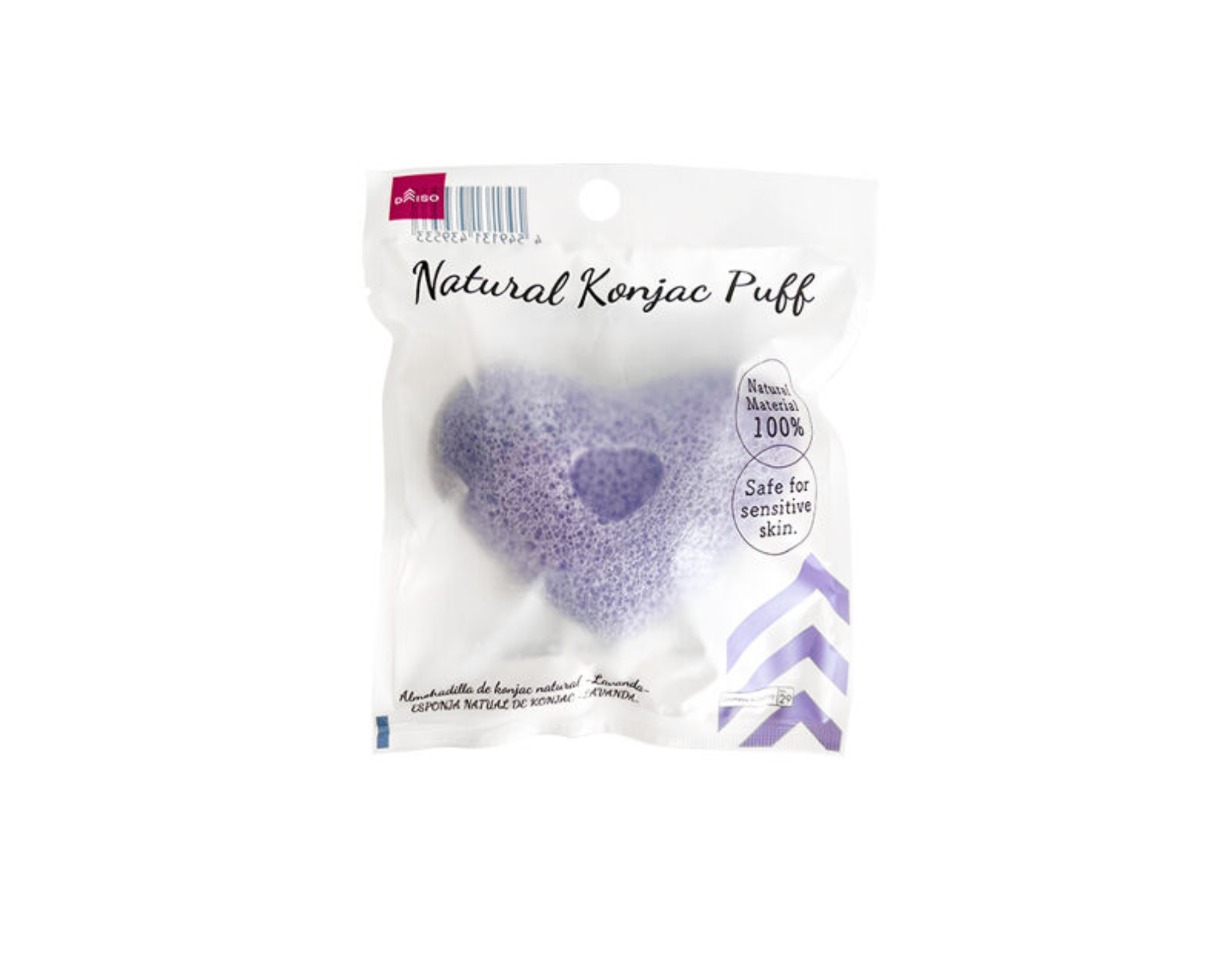 Daiso Natural Konjac Puff Lavender