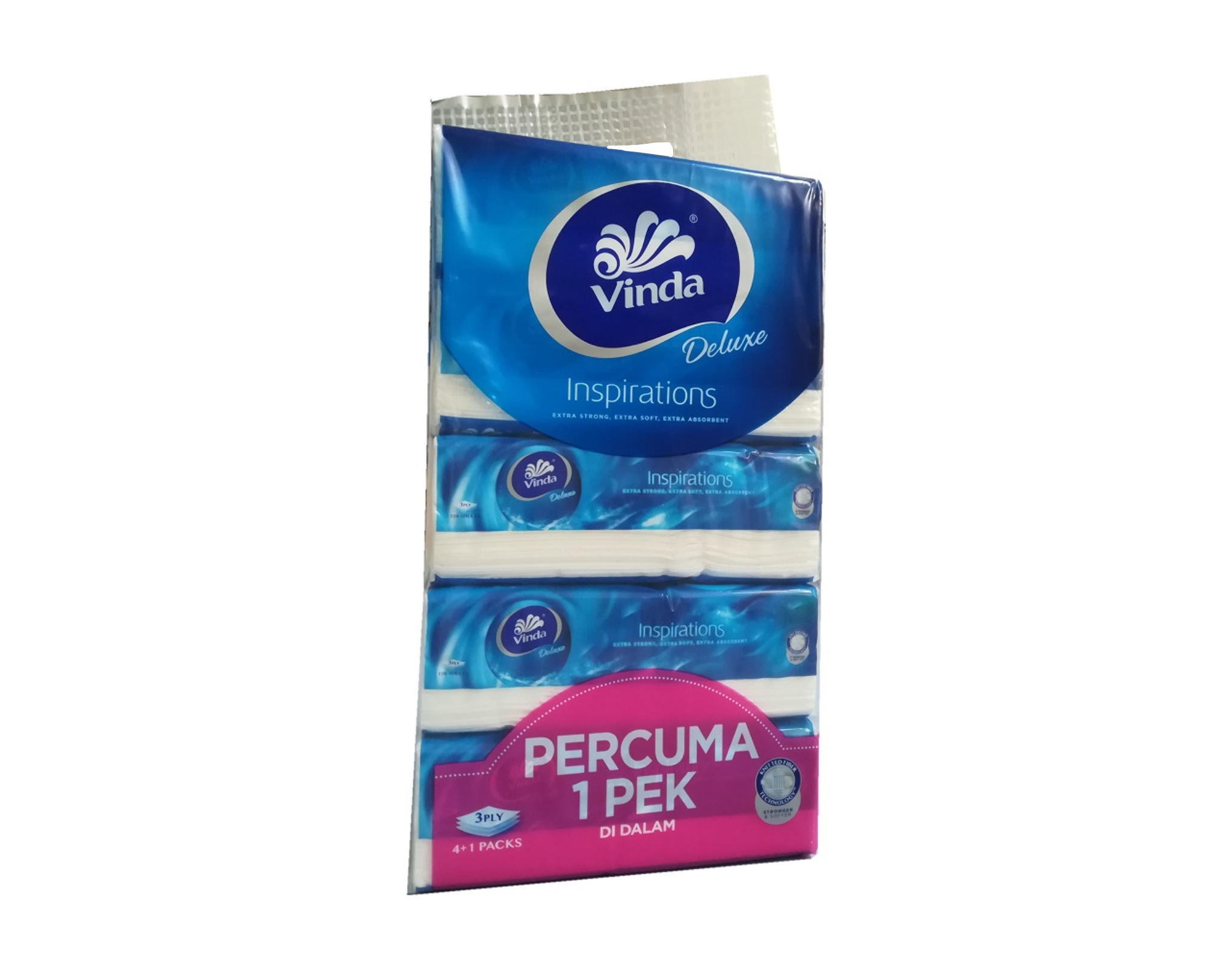 Vinda Deluxe Soft Pack 3 Ply, 5 x 100's