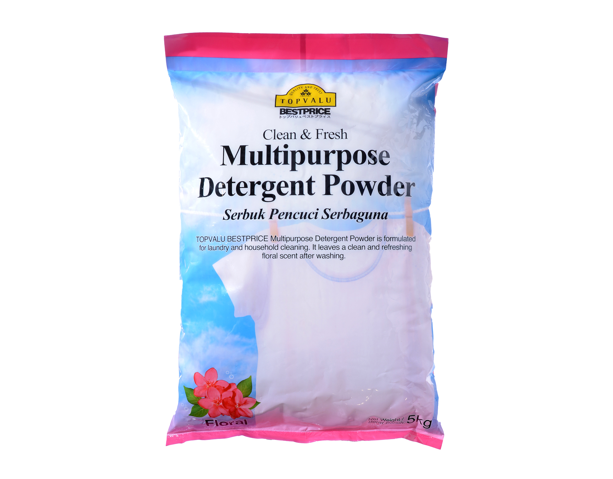 Topvalu Best Price Multi Purpose Detergent Powder Floral