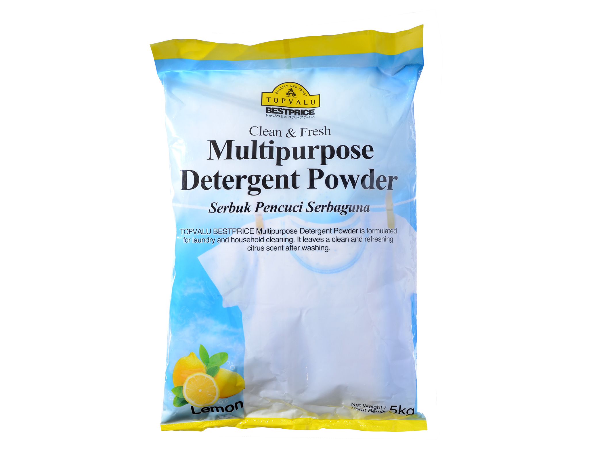Topvalu Best Price Multi Purpose Detergent Powder Lemon