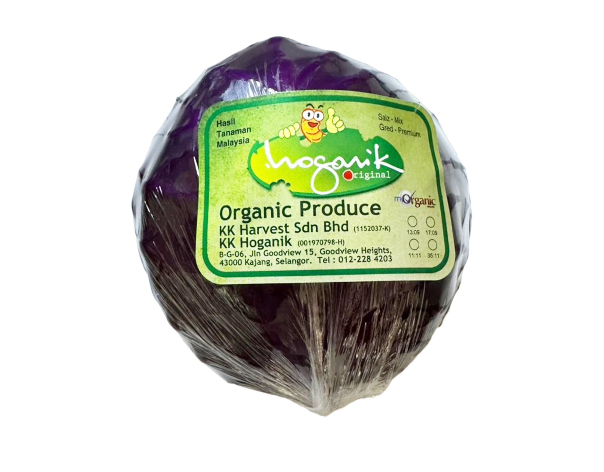 KK Hoganik Red Cabbage Organic, +/- 600 g - Crisp & Mild Flavor