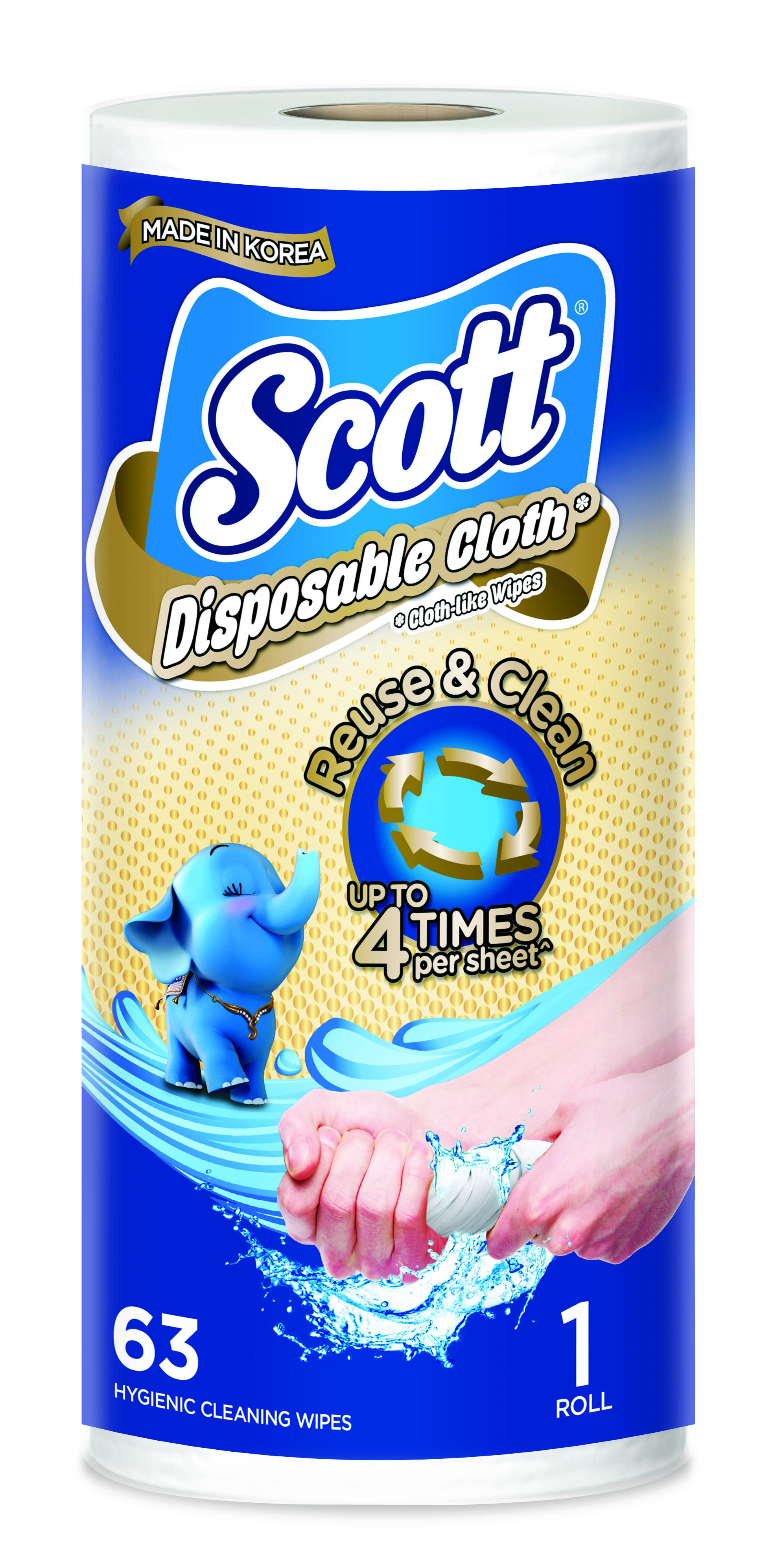 Scott Cleaning Cloth-Like Wipes 63's