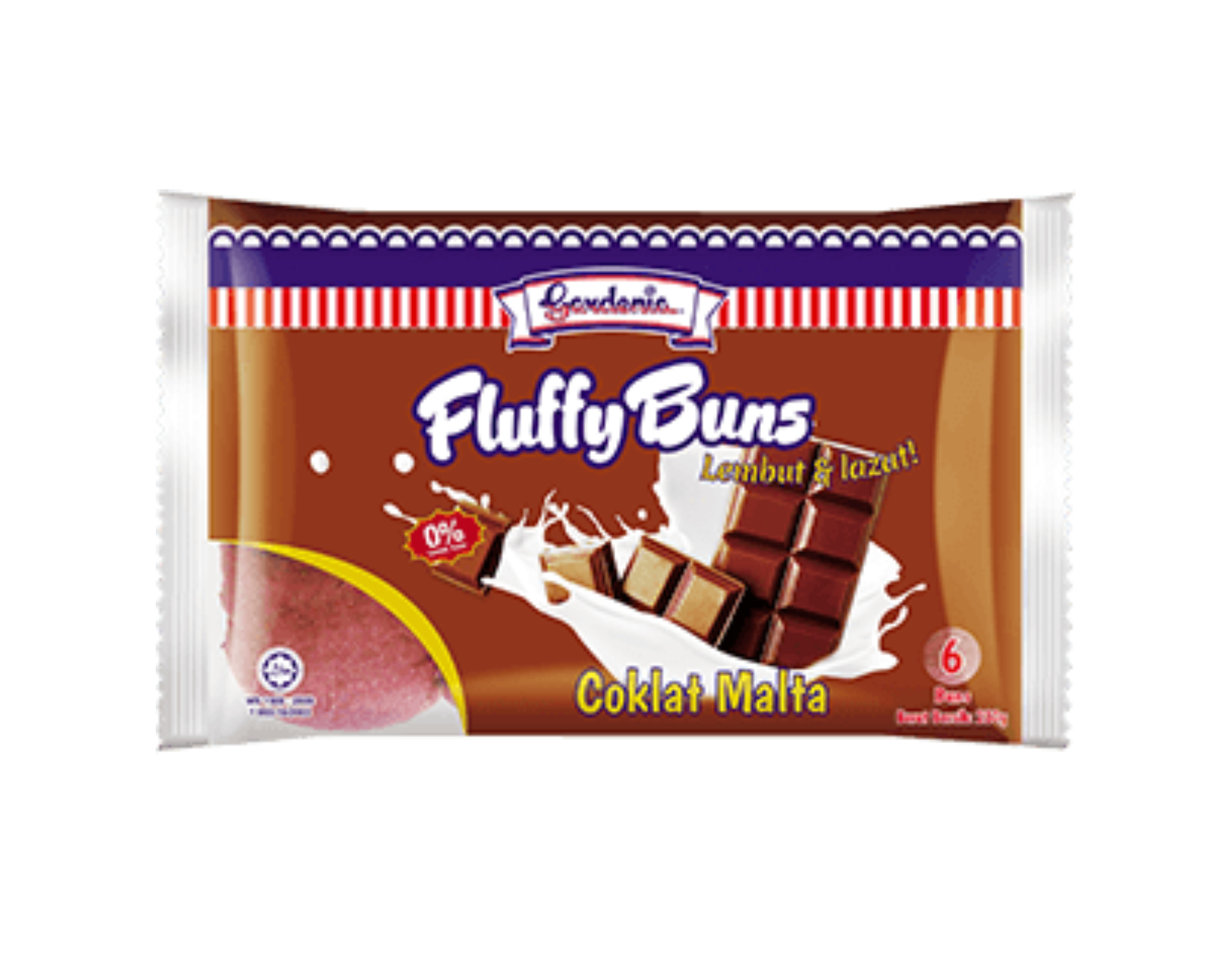Gardenia Fluffy Coklat Malta Buns 280g – Soft & Sweet