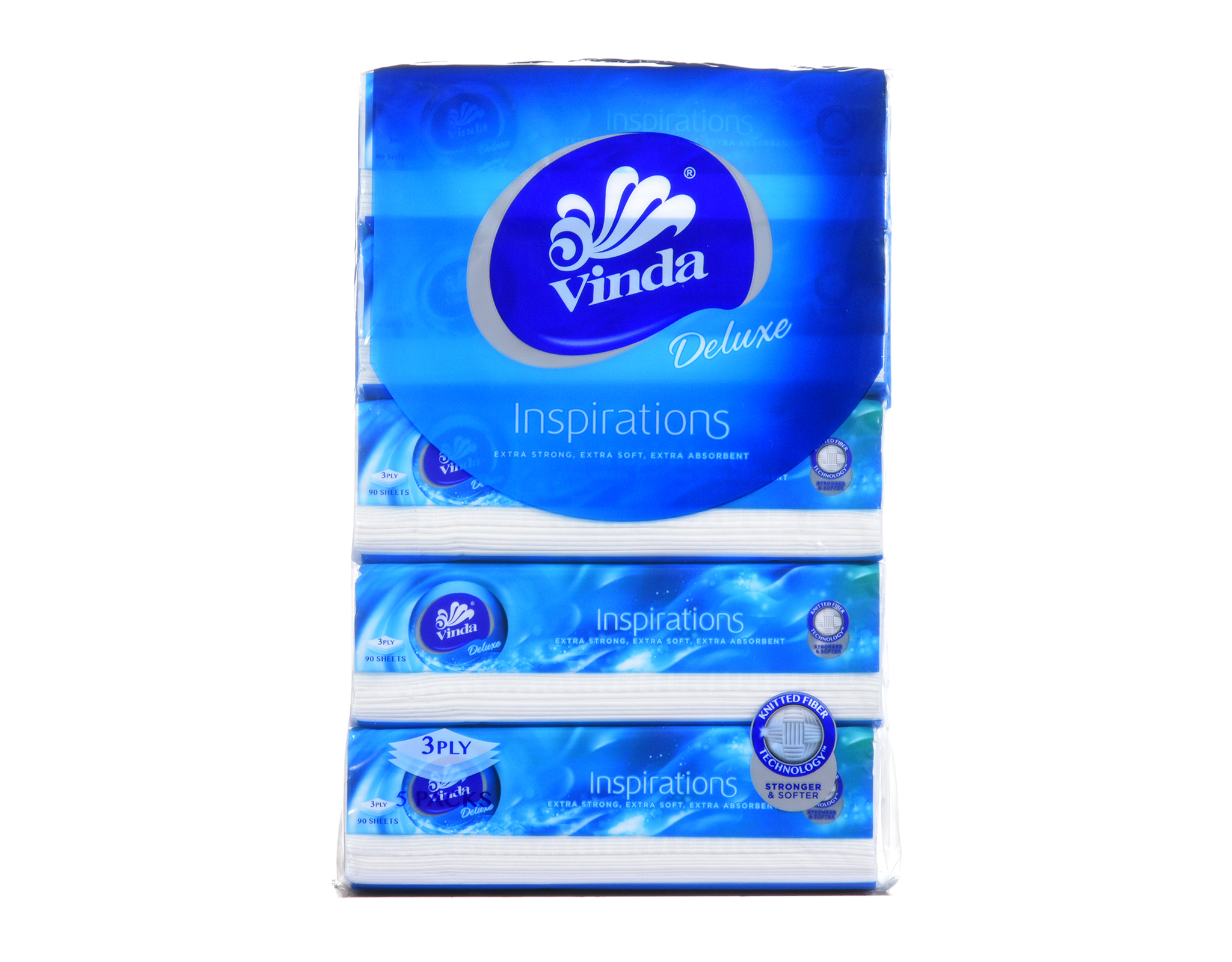 Vinda Facial Tissue Deluxe 3Ply 5×90 Sheets