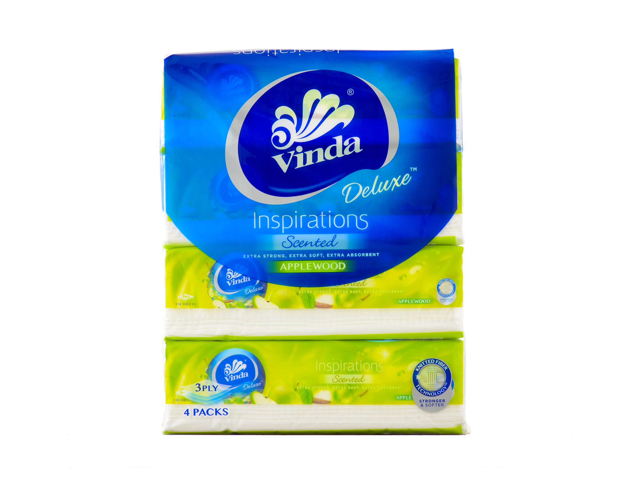 Vinda Deluxe Facial Tissue Scented Apple Wood 3Ply