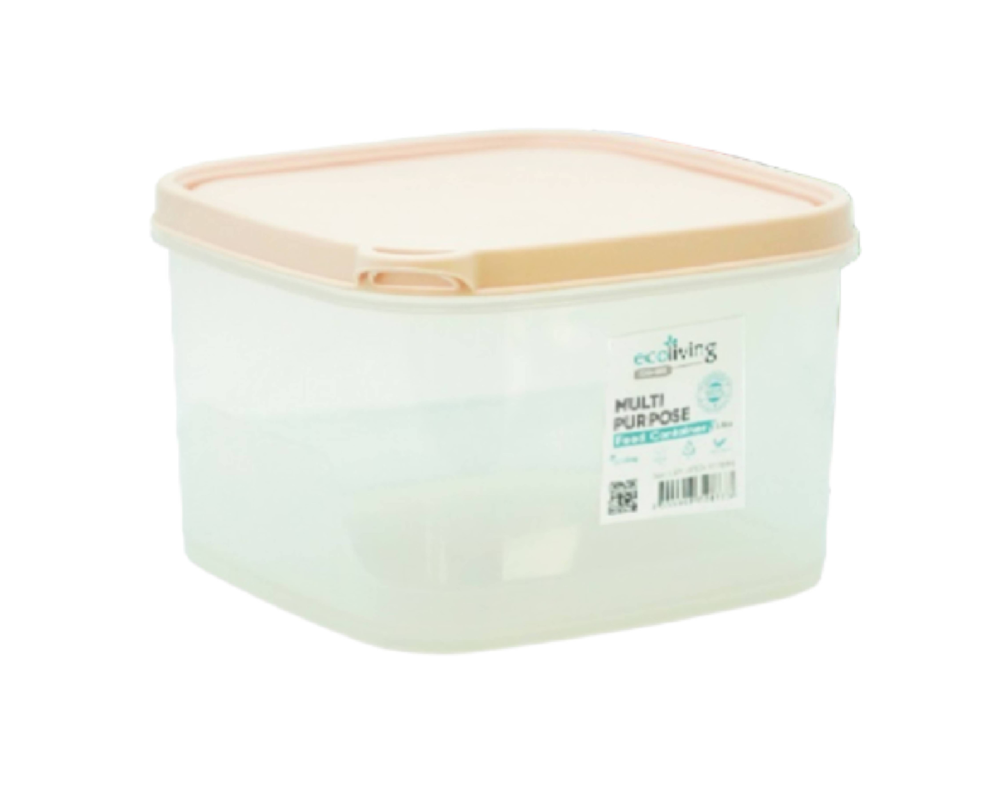Eco Living Food Container With Square Shape Beige (ECO-1775) | myaeon2go
