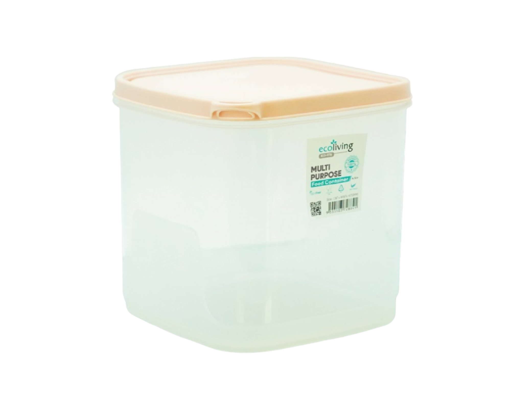 Eco Living Food Container With Square Shape Beige (ECO-1776) | myaeon2go